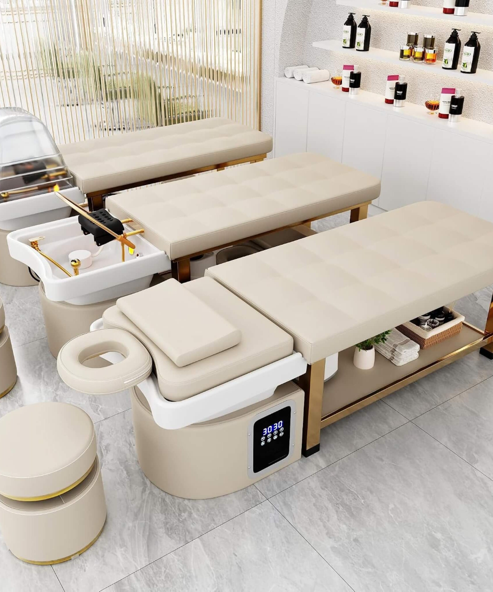 Professional Massage Table With Shampoo Basin And Water Circulation System (SAK24689)