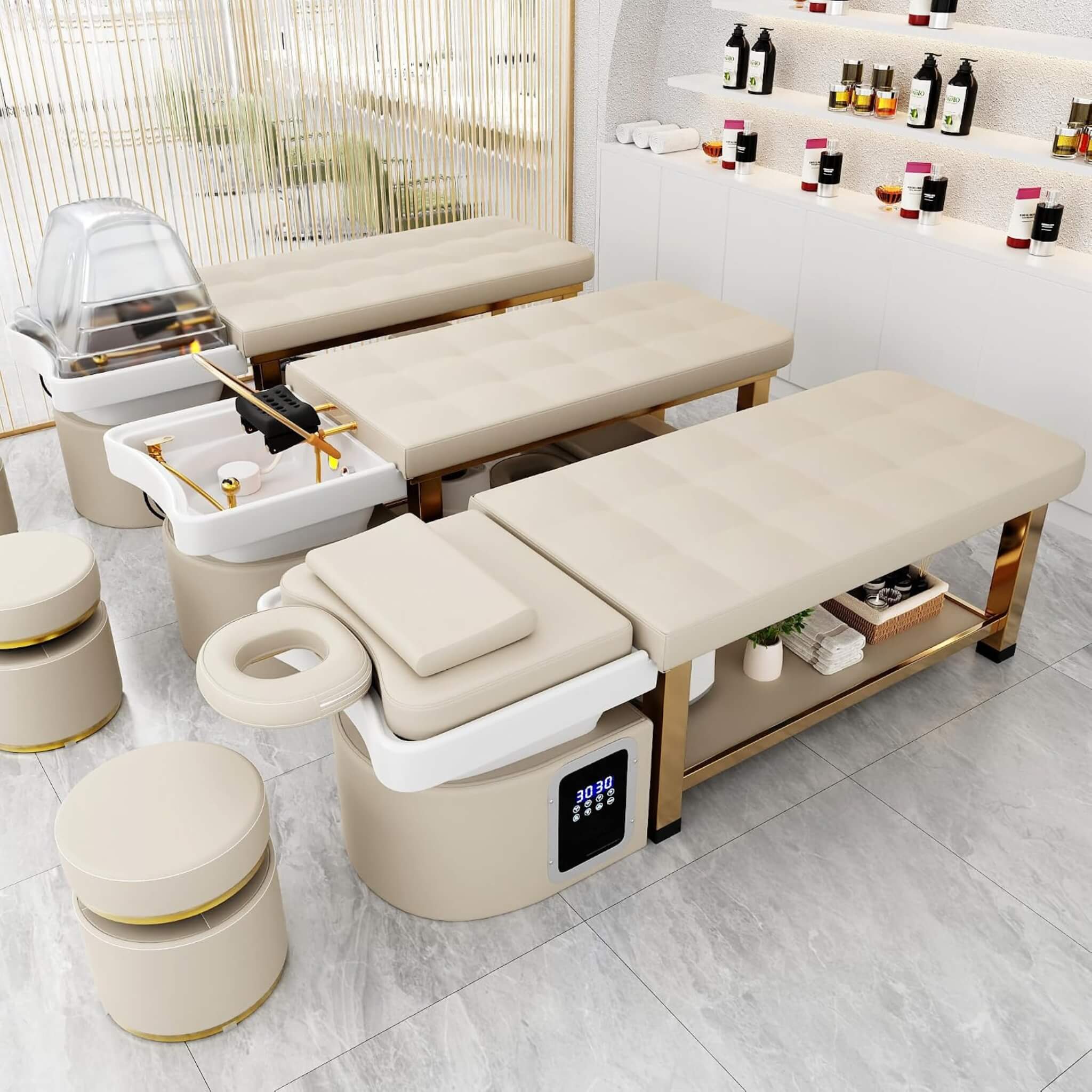 Professional Massage Table With Shampoo Basin And Water Circulation System (SAK24689)