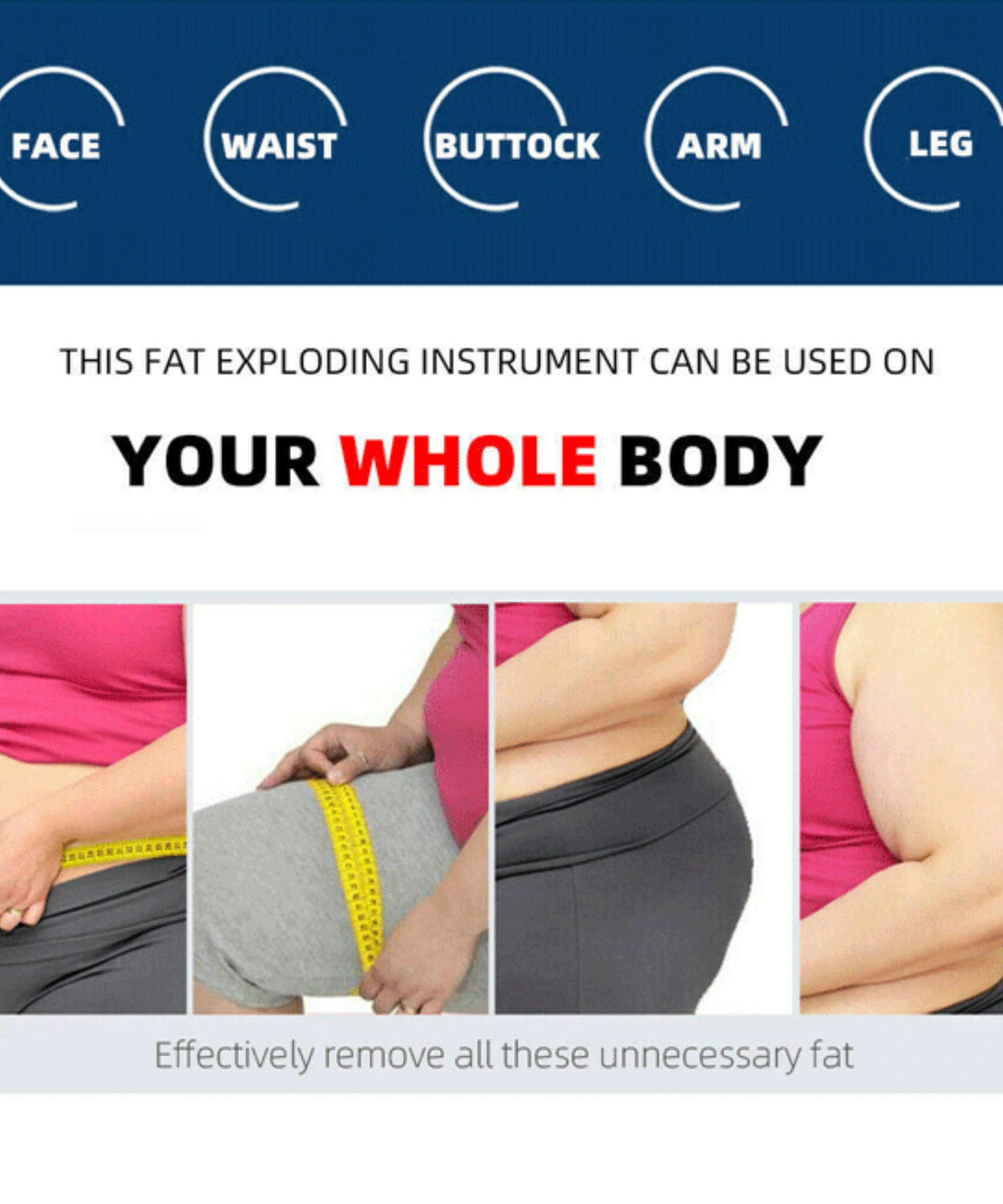 Professional Ultrasonic Cavitation RF Laser Lipo Machine -  Fat Reduction & Weight Loss (SAK95112)