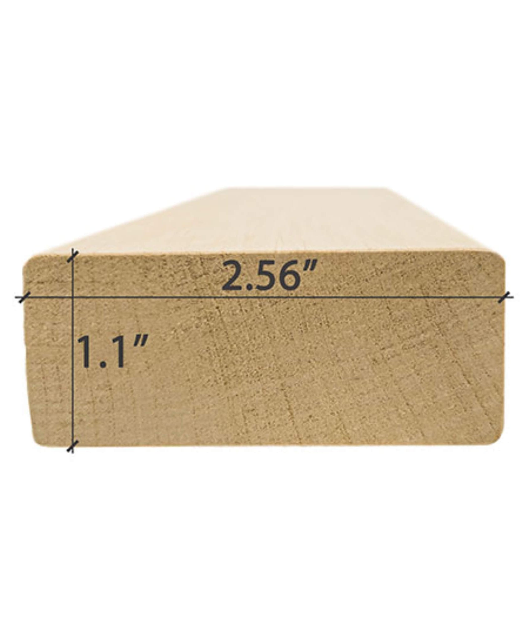 Prosaunas Alder 2X3 S4SEE SHP 4-Sides Eased Edges Sauna Bench Wood [Untreated] (SAK54104)