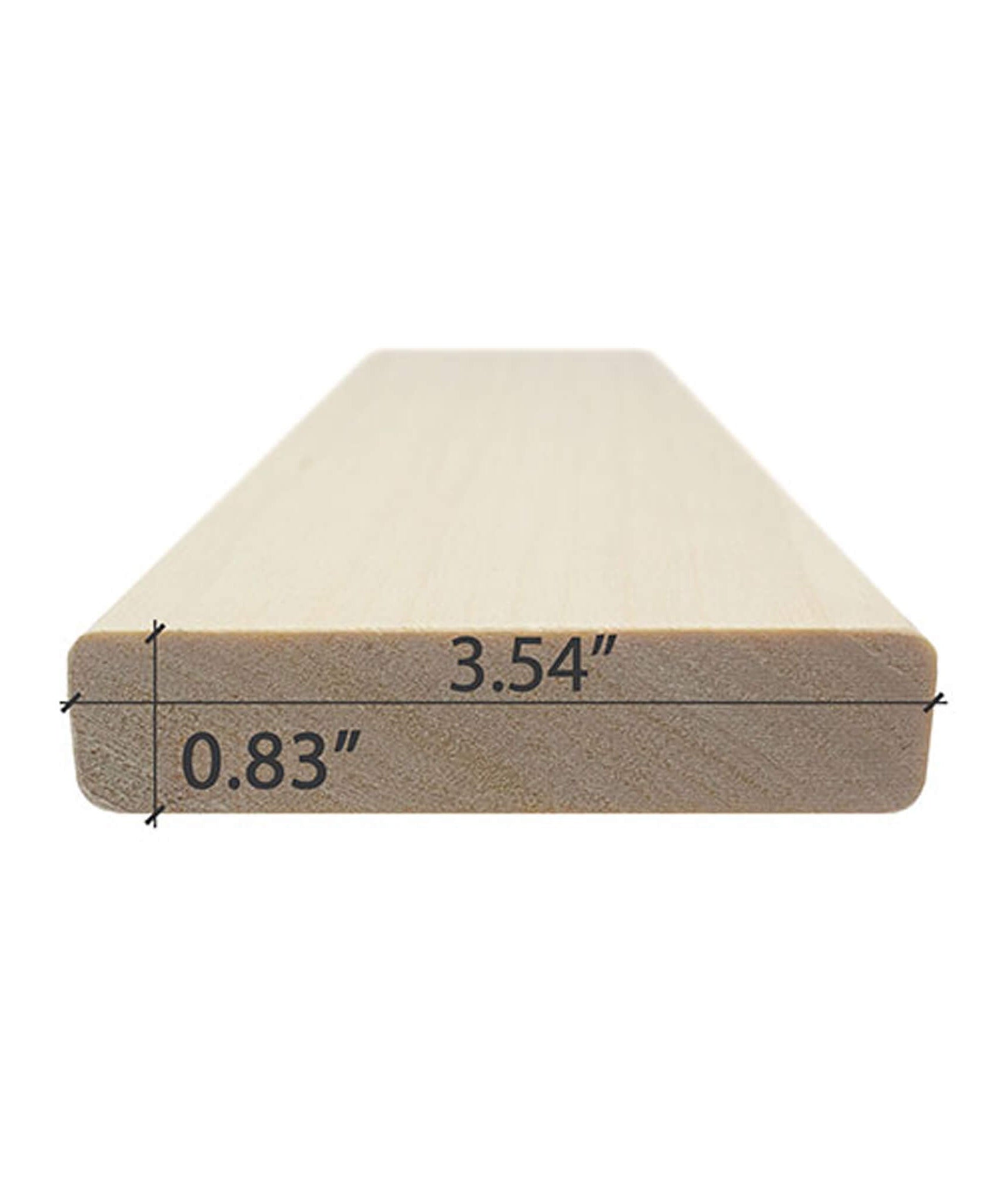 Prosaunas Aspen 1X4 S4SEE SHP Sauna Bench Wood With Smooth 4 Sides Eased Edges [Untreated] (SAK67392)