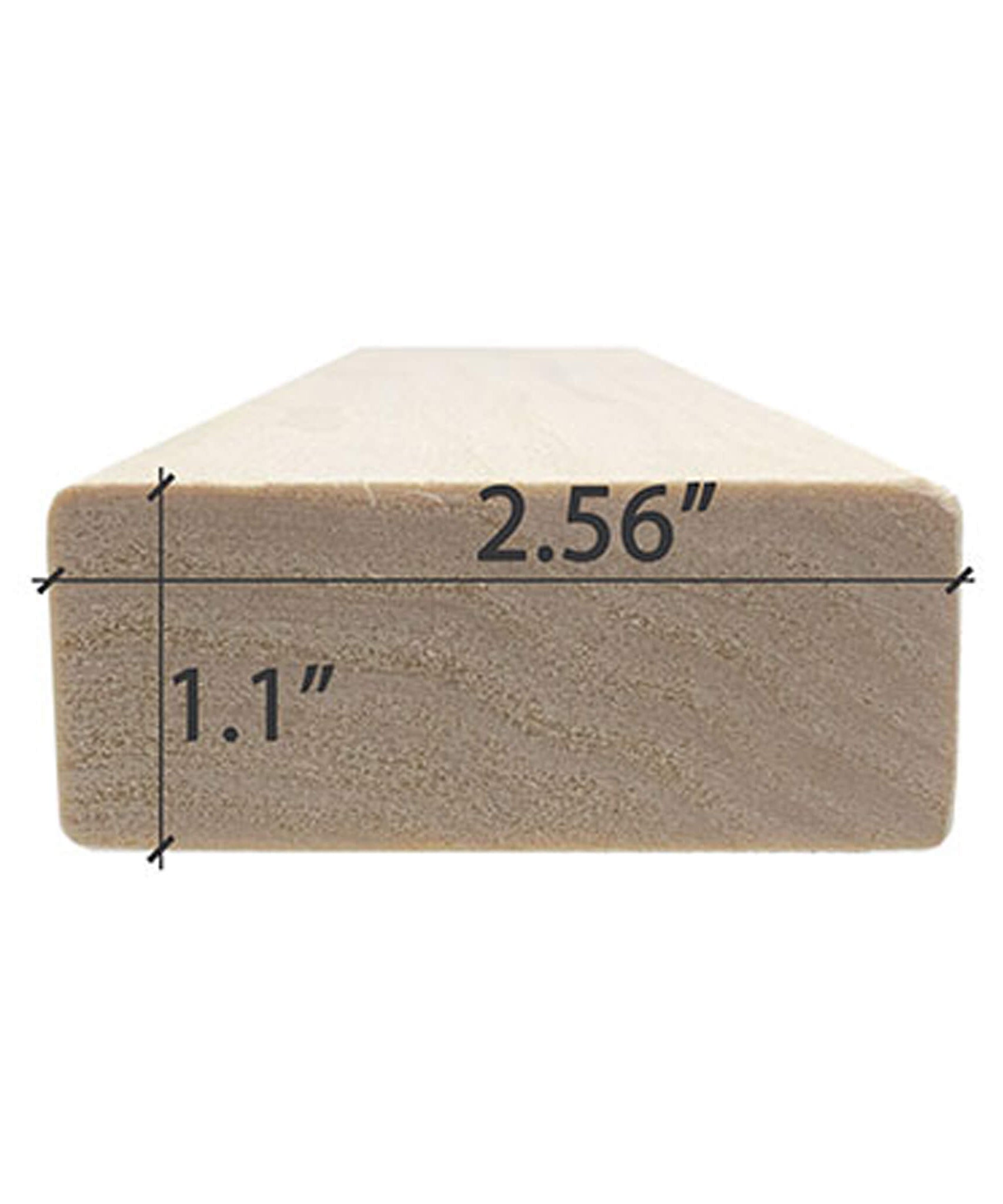 Prosaunas Aspen 2X3 S4SEE SHP Sauna Bench Wood With Smooth 4 Sides Eased Edges [Untreated] (SAK47682)