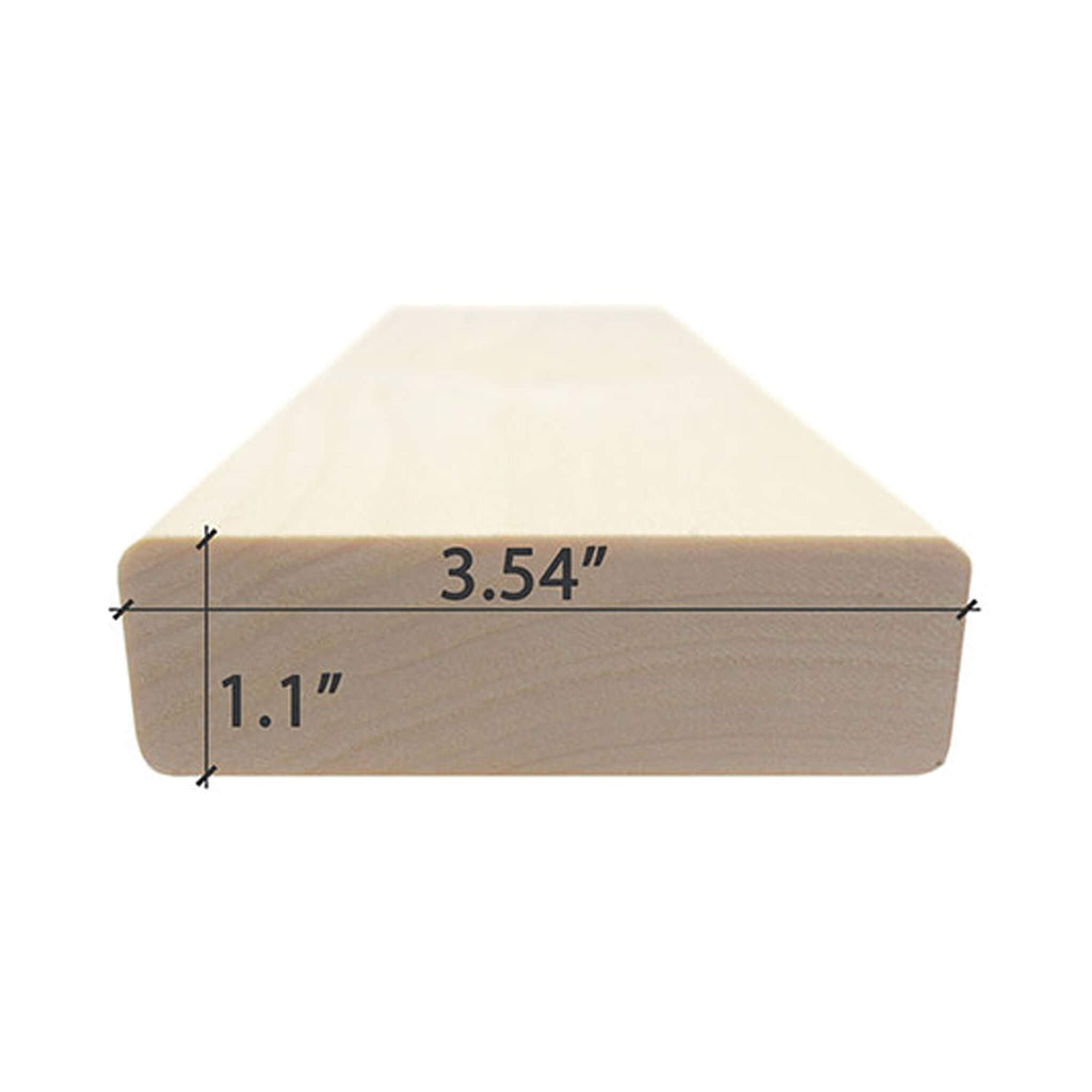 Prosaunas Aspen 2X4 S4SEE SHP Sauna Bench Wood With Smooth 4 Sides Eased Edges [Untreated] (SAK36780)