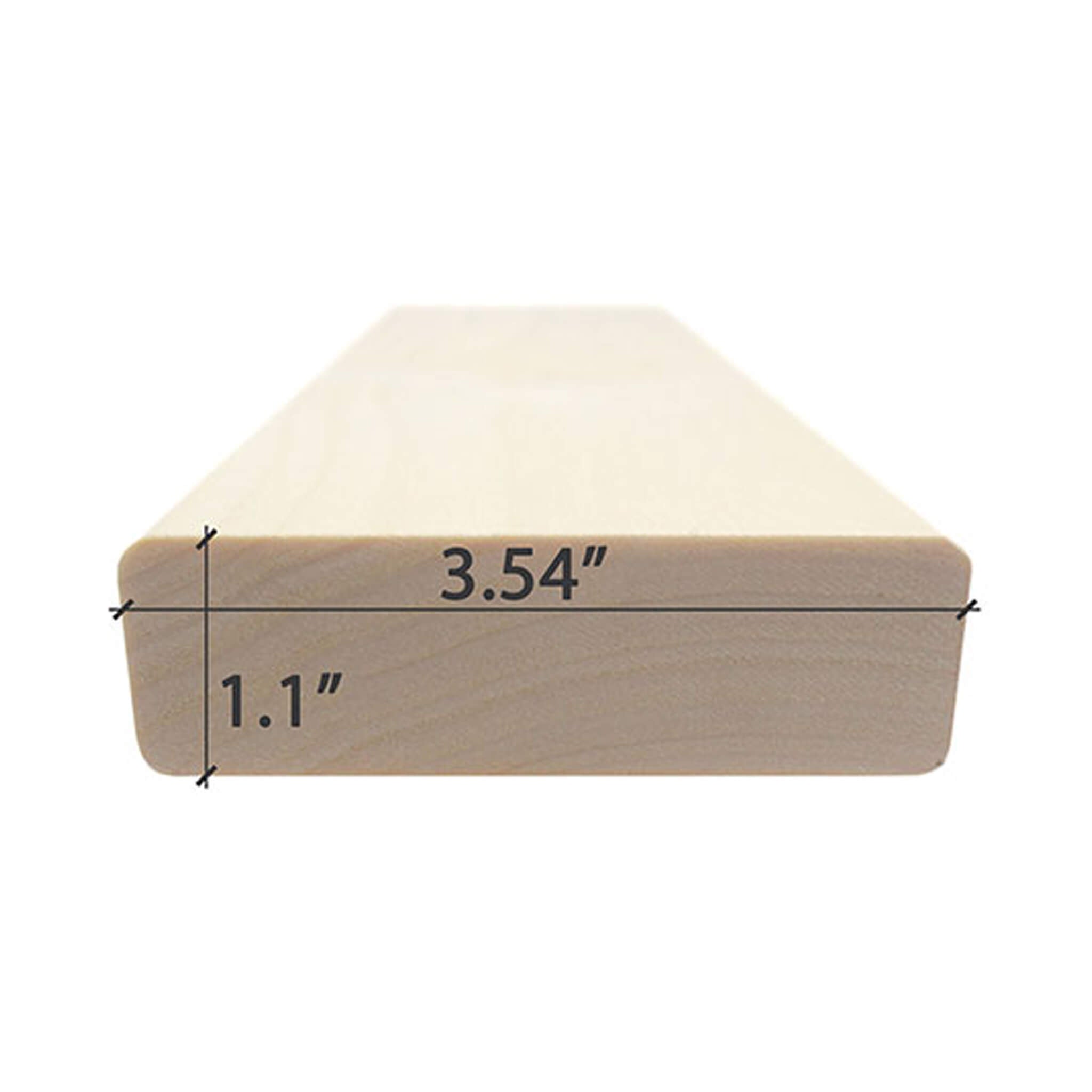Prosaunas Aspen 2X4 S4SEE SHP Sauna Bench Wood With Smooth 4 Sides Eased Edges [Untreated] (SAK36780)