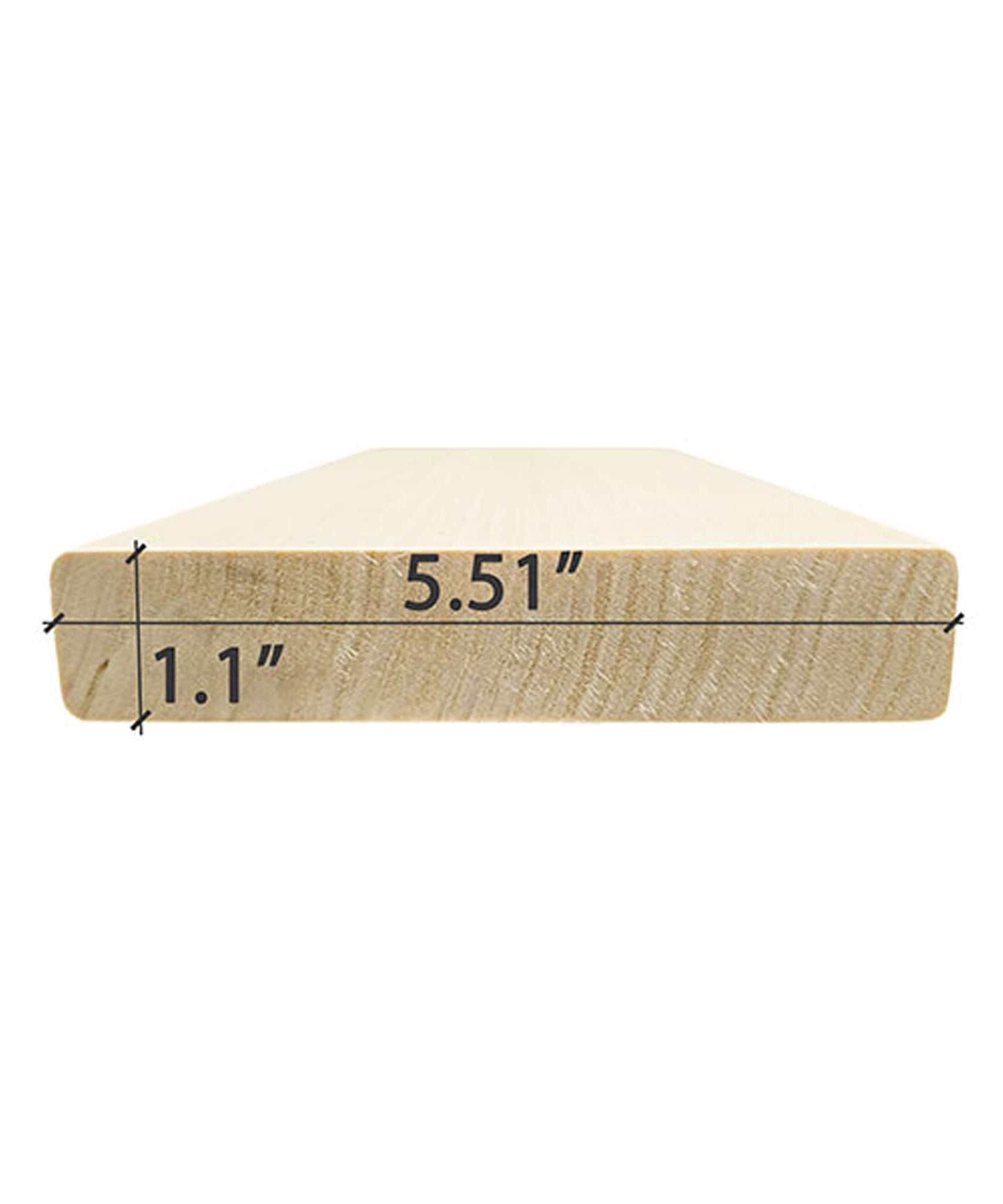 Prosaunas Aspen 2X6 S4SEE SHP Sauna Bench Wood With Smooth 4-Sides Eased Edges [Untreated] (SAK79071)