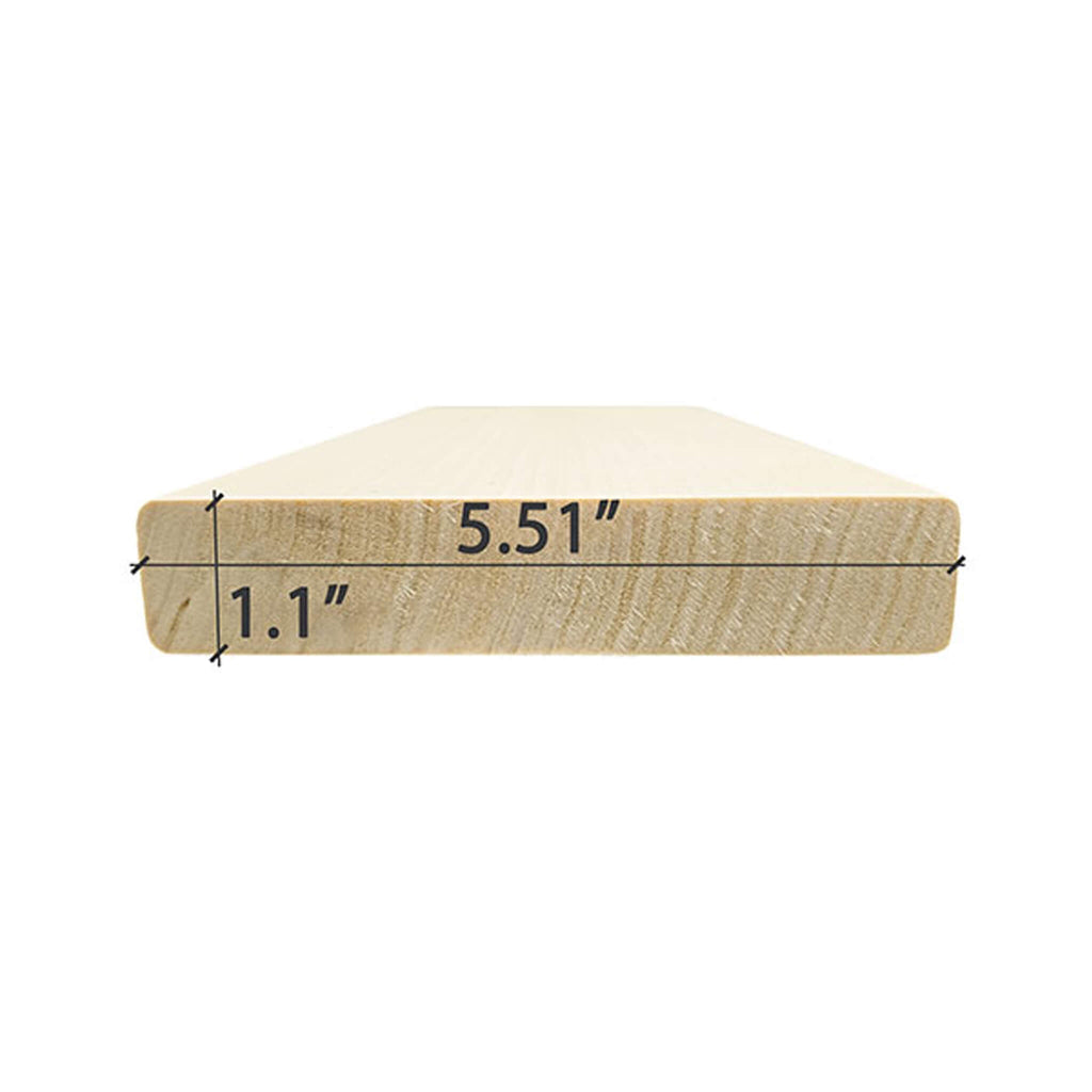 Prosaunas Aspen 2X6 S4SEE SHP Sauna Bench Wood With Smooth 4-Sides Eased Edges [Untreated] (SAK79071)