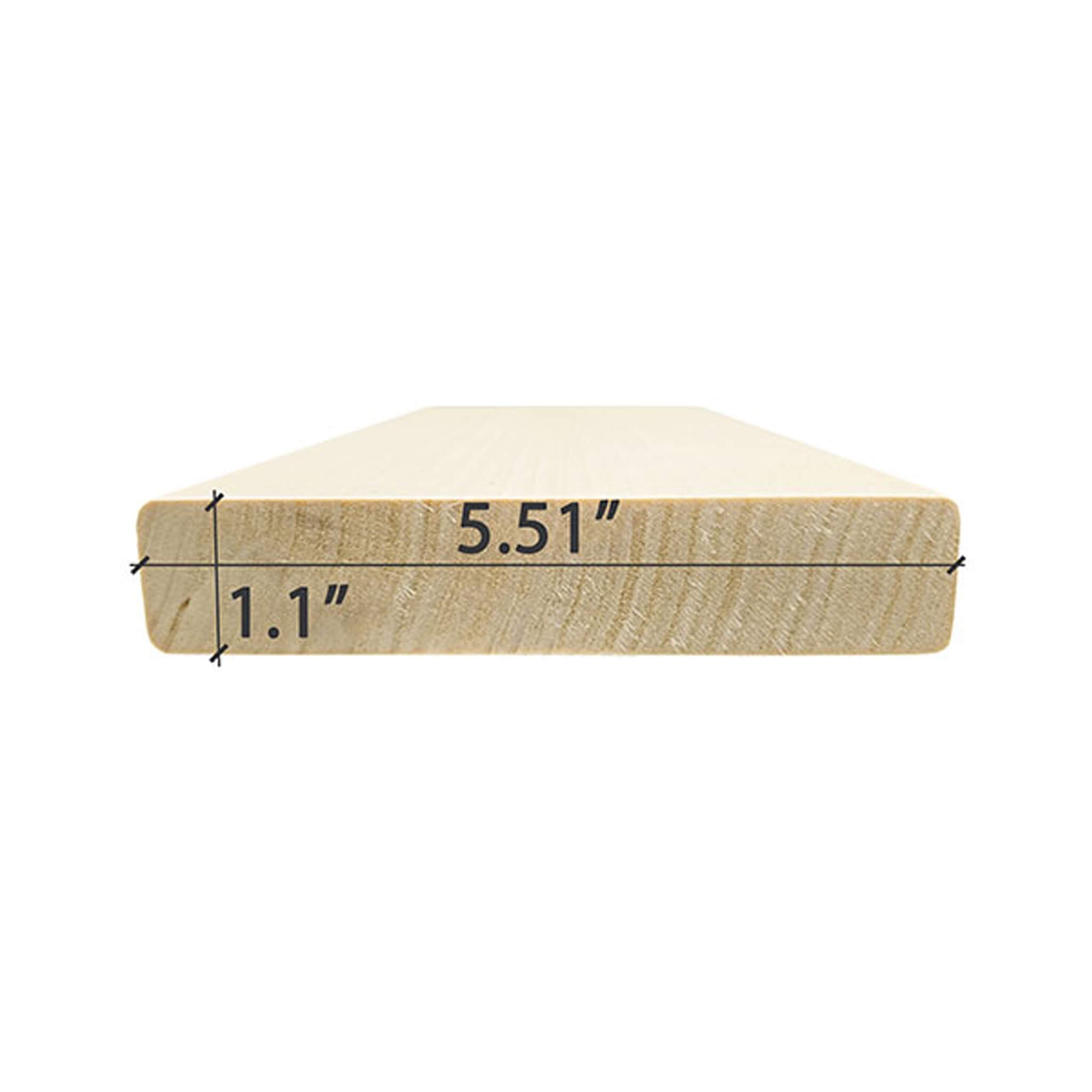 Prosaunas Aspen 2X6 S4SEE SHP Sauna Bench Wood With Smooth 4-Sides Eased Edges [Untreated] (SAK79071)