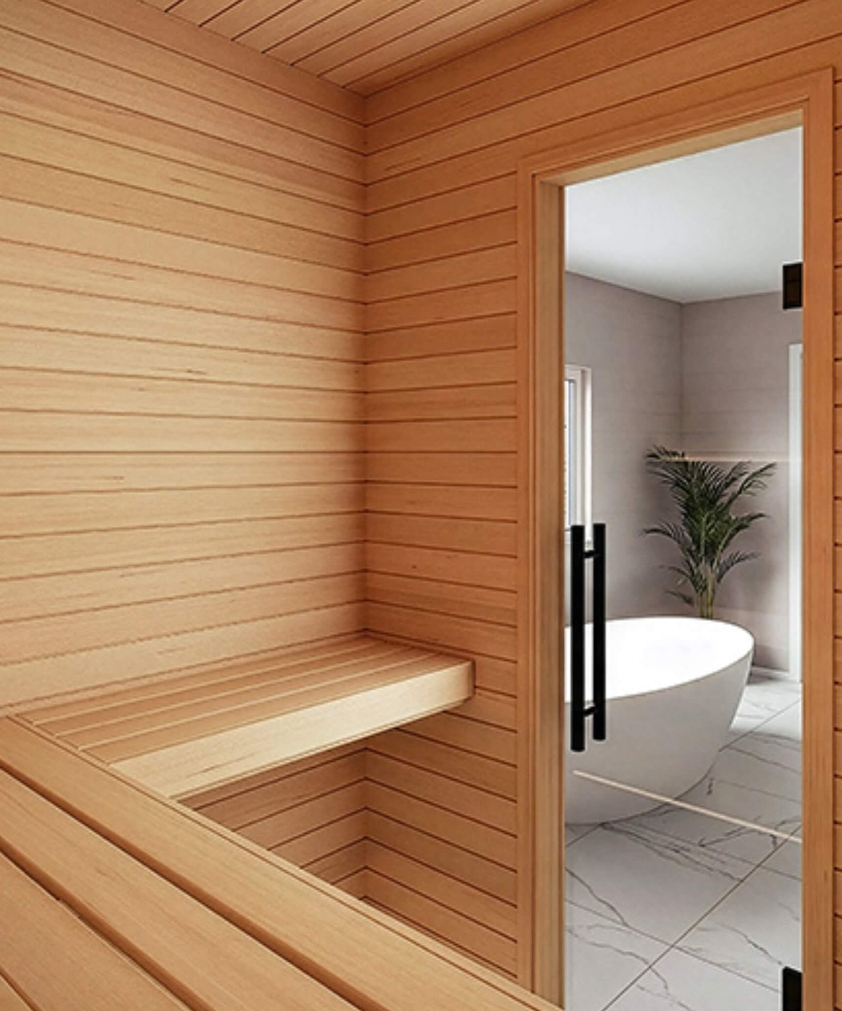 Prosaunas Hemlock 1/2X4 Vertical Grain T&G V2E Sauna Wall Wood [WOOD735] (SAK64039)