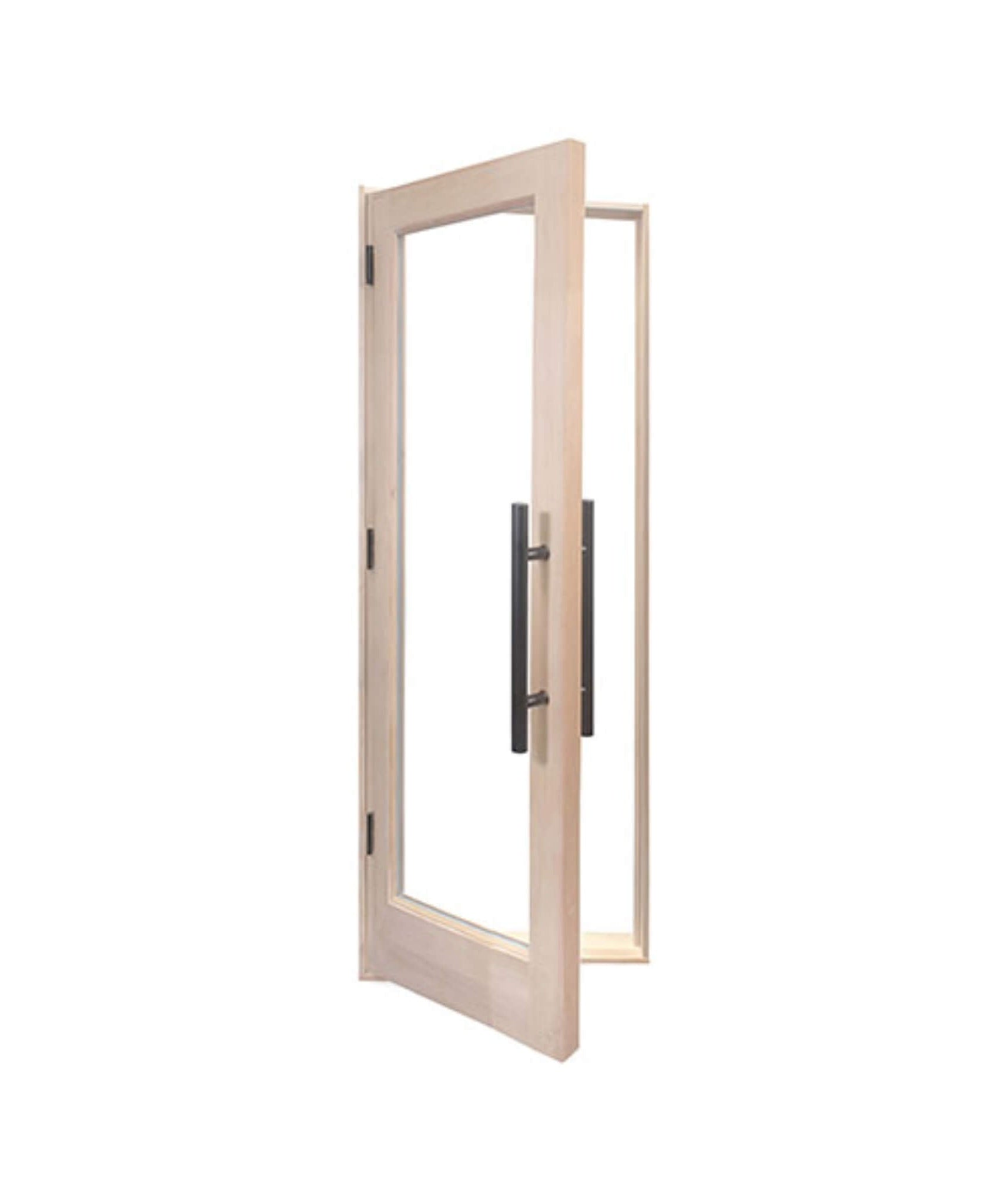 Prosaunas 24X80-Inch Prehung Solid Wood Douglas Fir Sauna Door With Dual-Pane Insulated Glass (SAK25184)