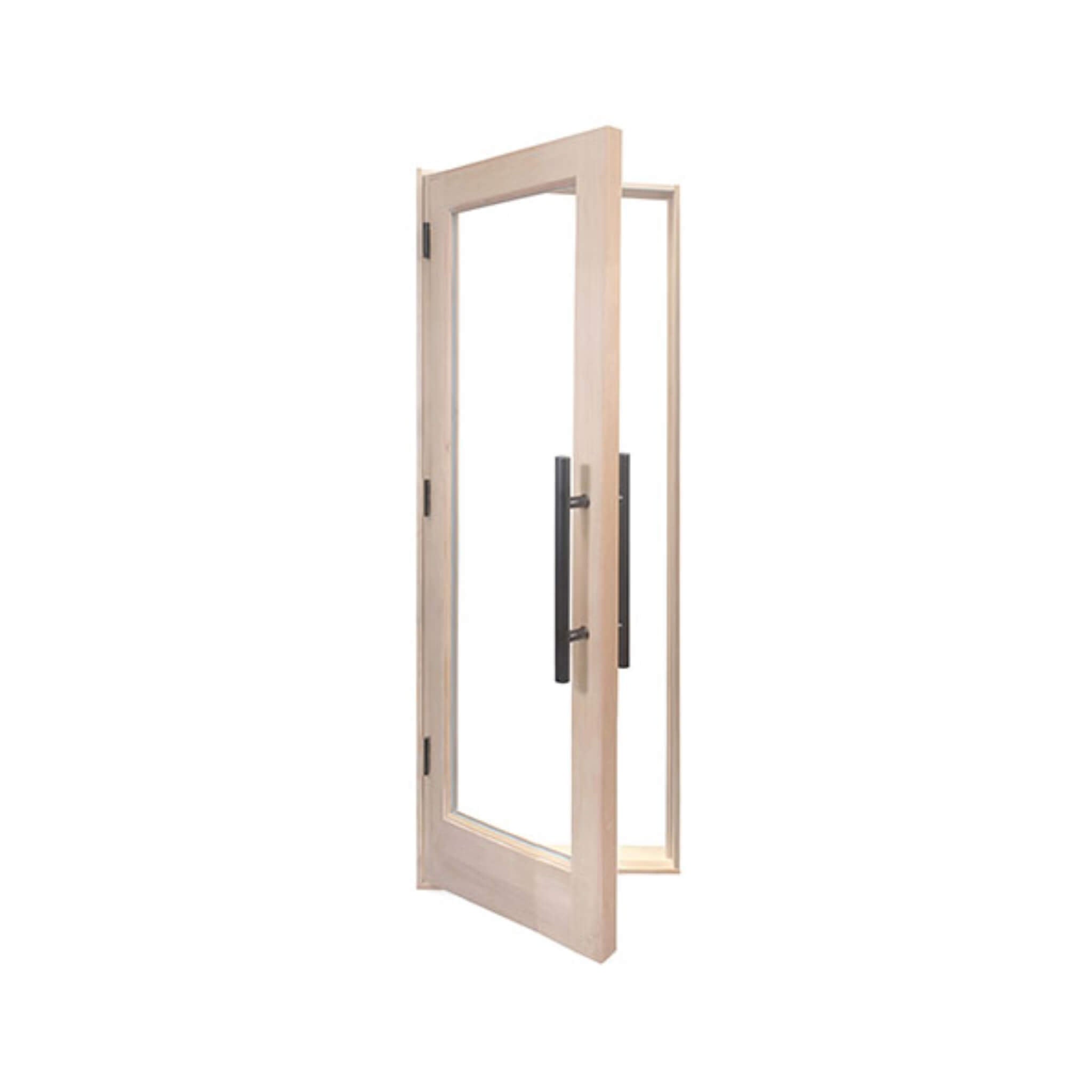 Prosaunas 24X80-Inch Prehung Solid Wood Douglas Fir Sauna Door With Dual-Pane Insulated Glass (SAK25184)