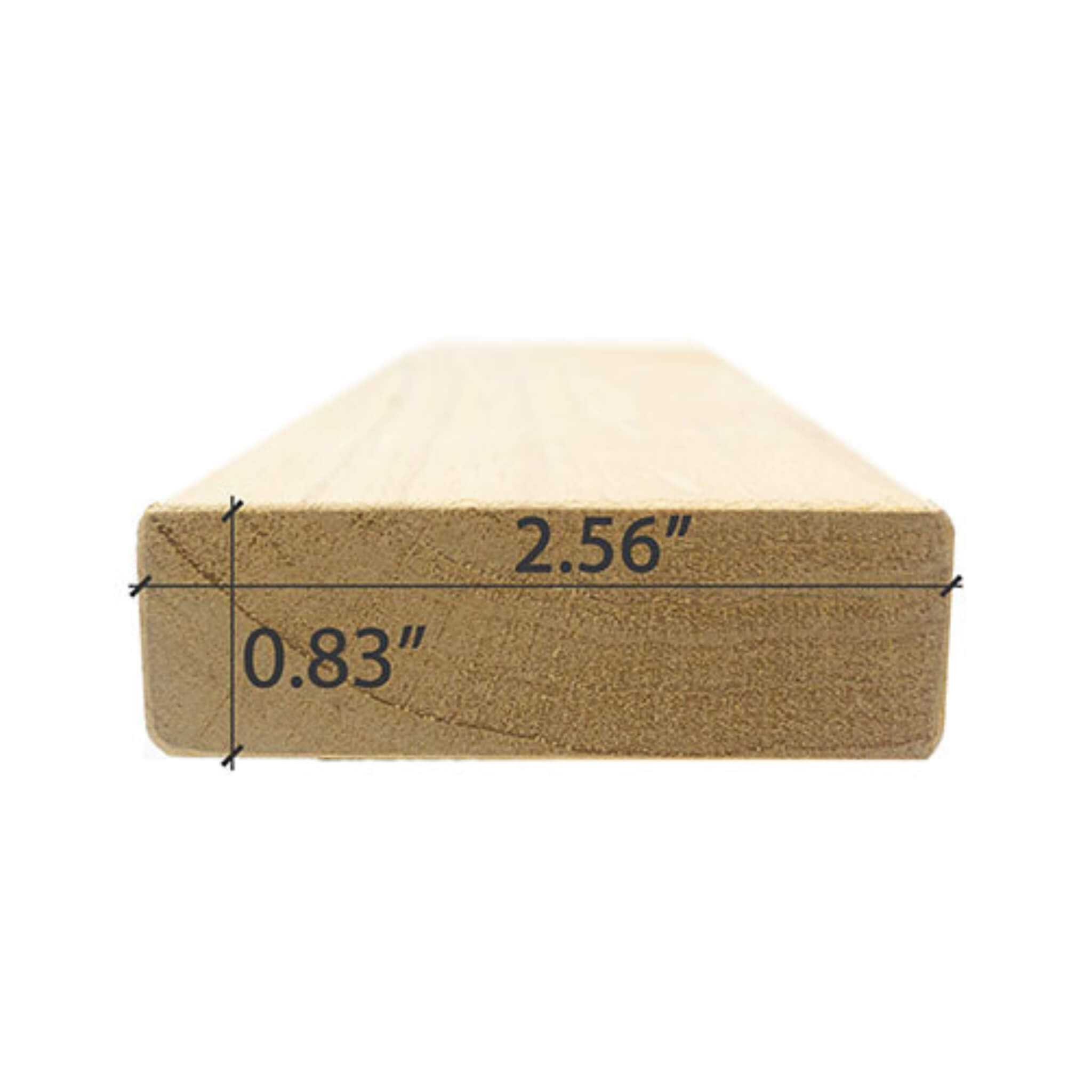 Prosaunas Alder 1X3 S4SEE SHP Sauna Bench Wood [Untreated] (SAK31579)