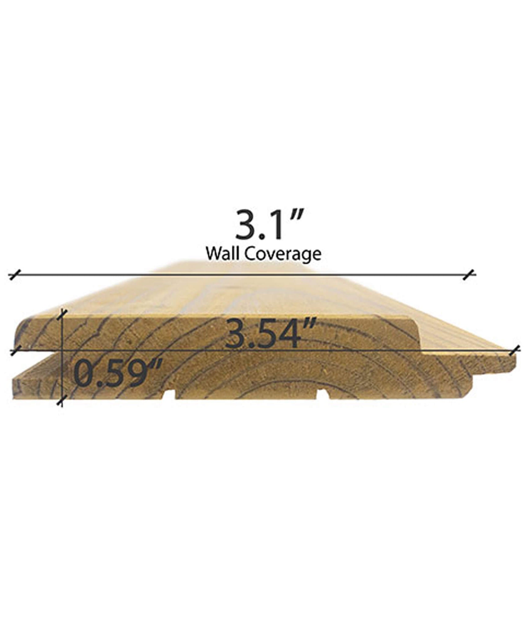 Prosaunas Thermo-Spruce 1X4 T&G STP Sauna Wall Wood (SAK96452)