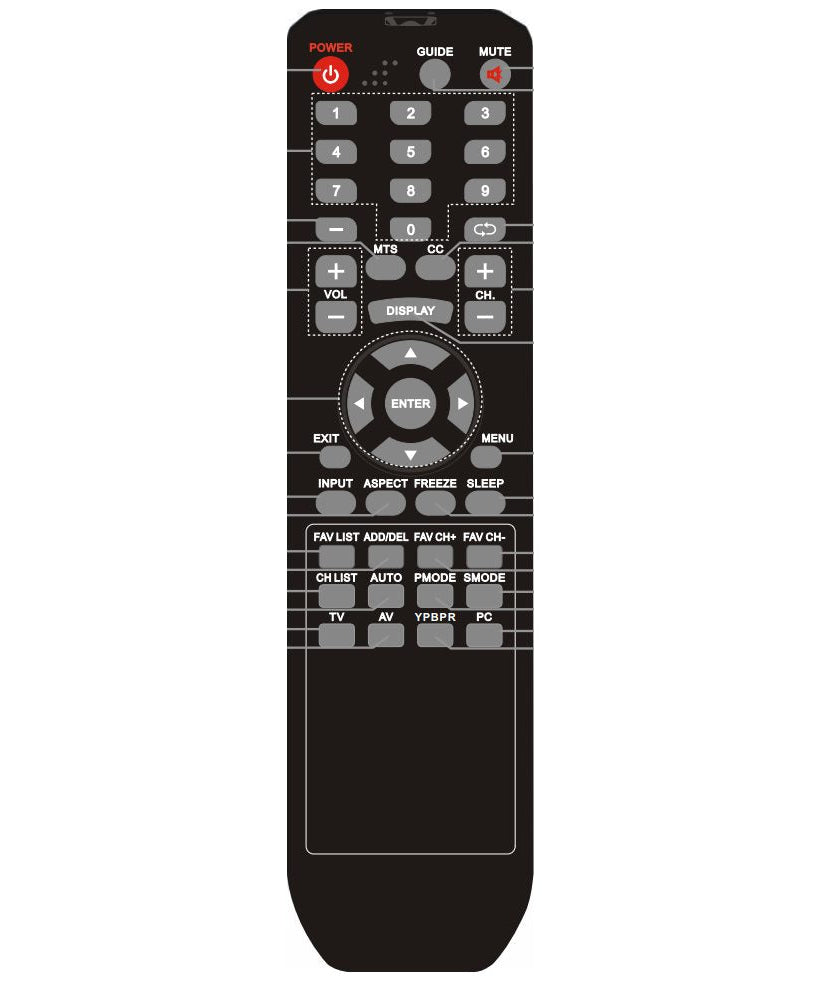 Proscan PLED2402ABREM TV Remote Control