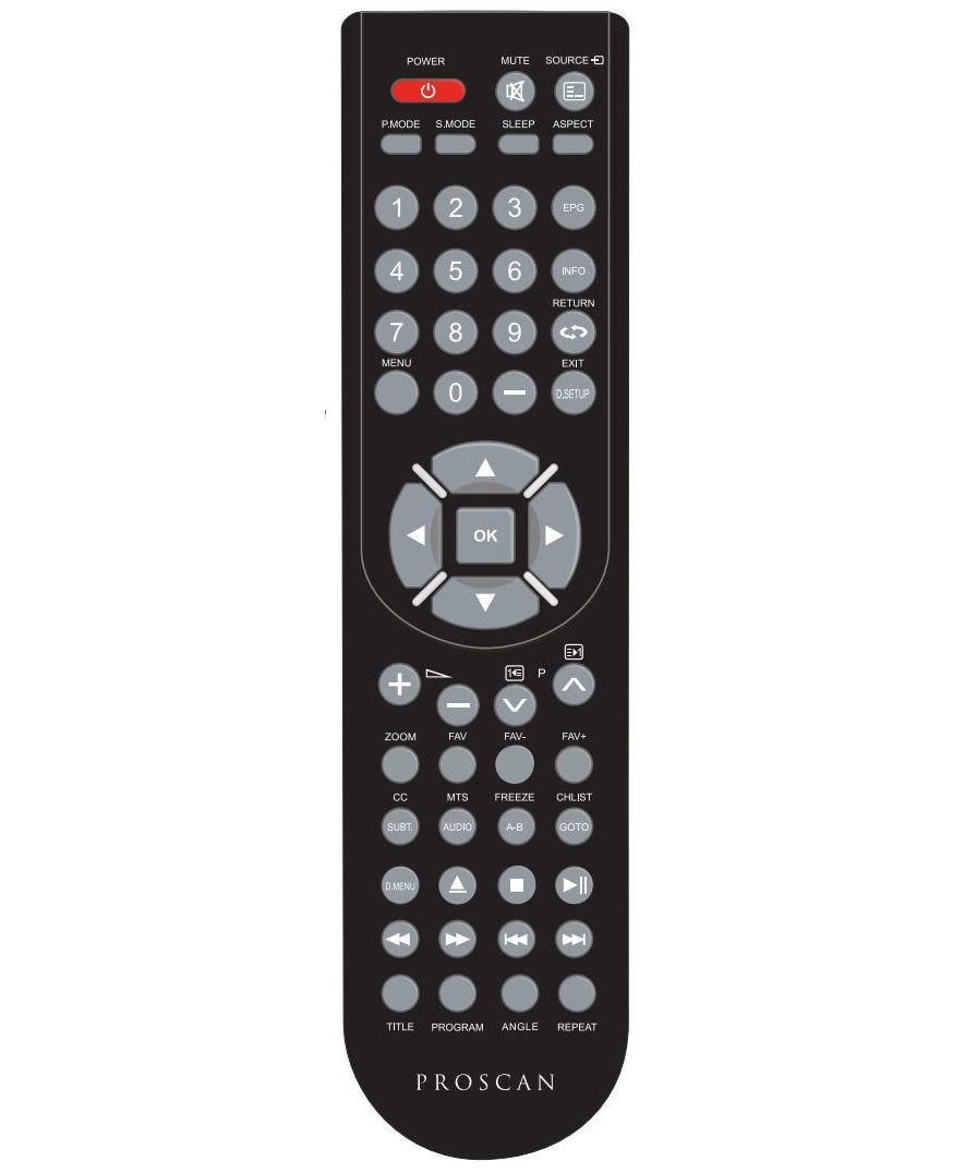 Proscan PLEDV1948A TV Remote Control