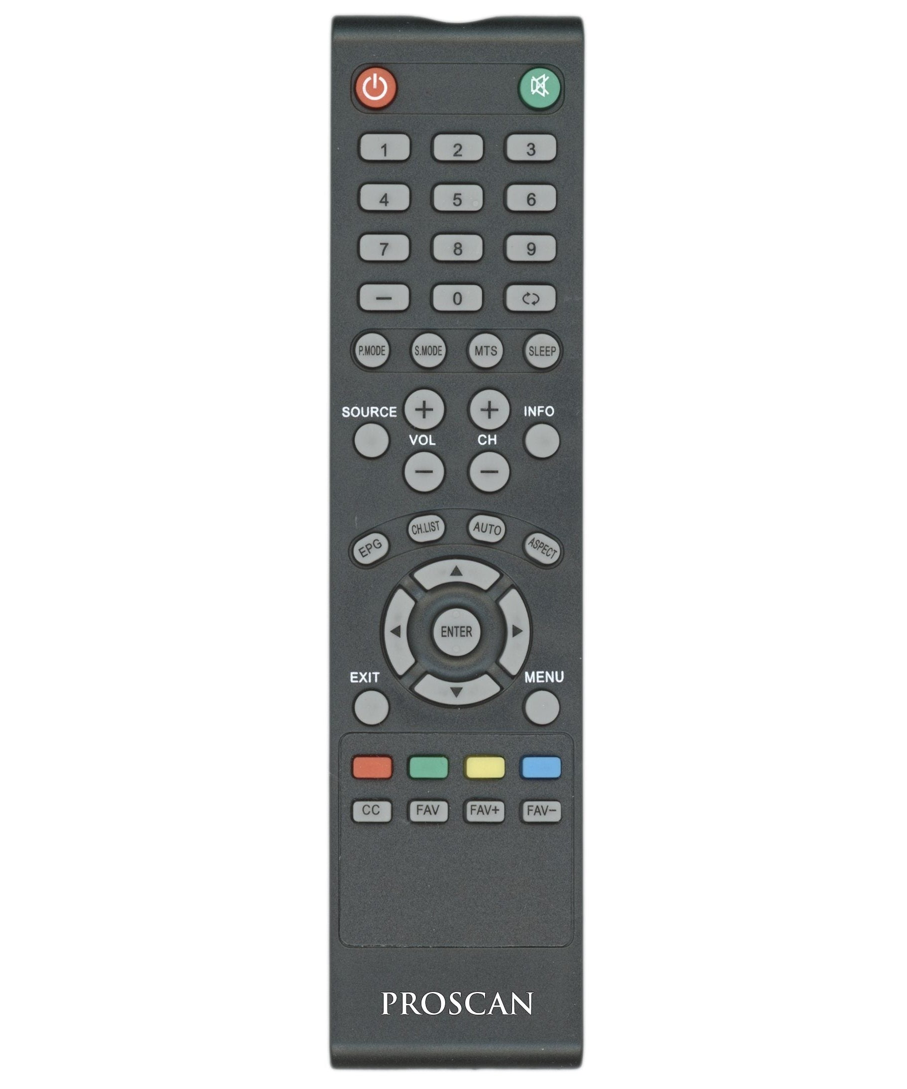 Proscan PROSCANPL1.0 TV Remote Control