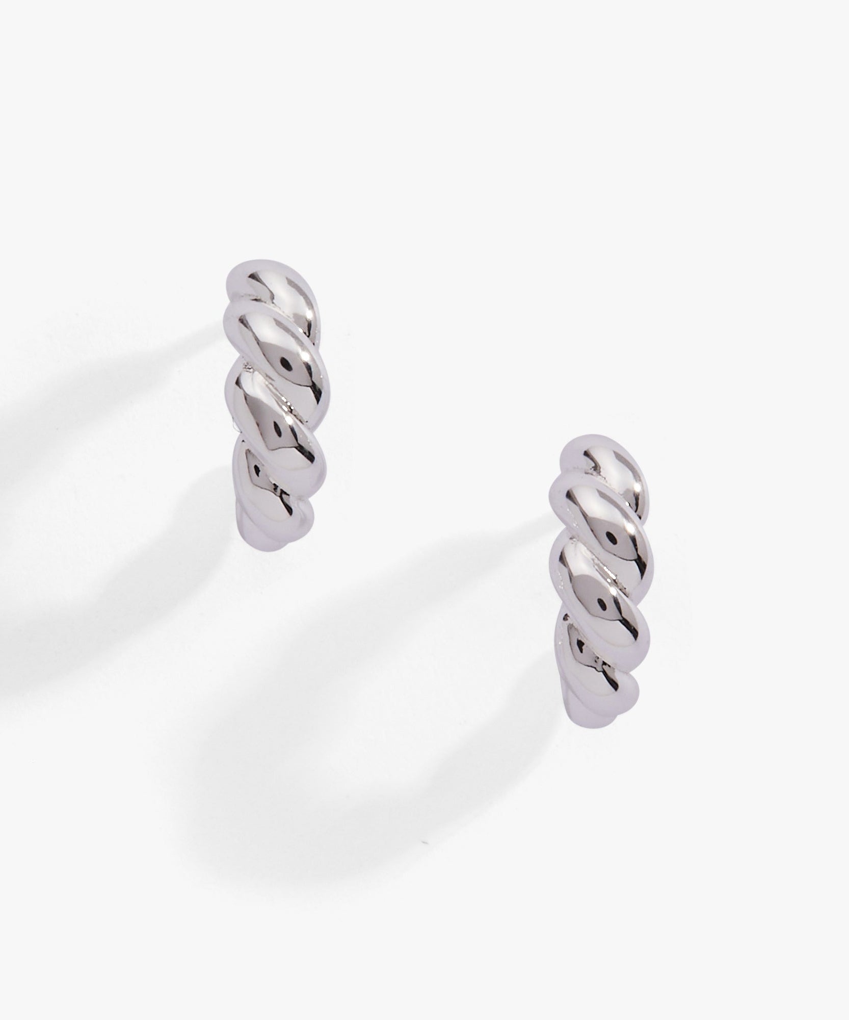 Puffy Rope Textured Huggie Hoop Earring