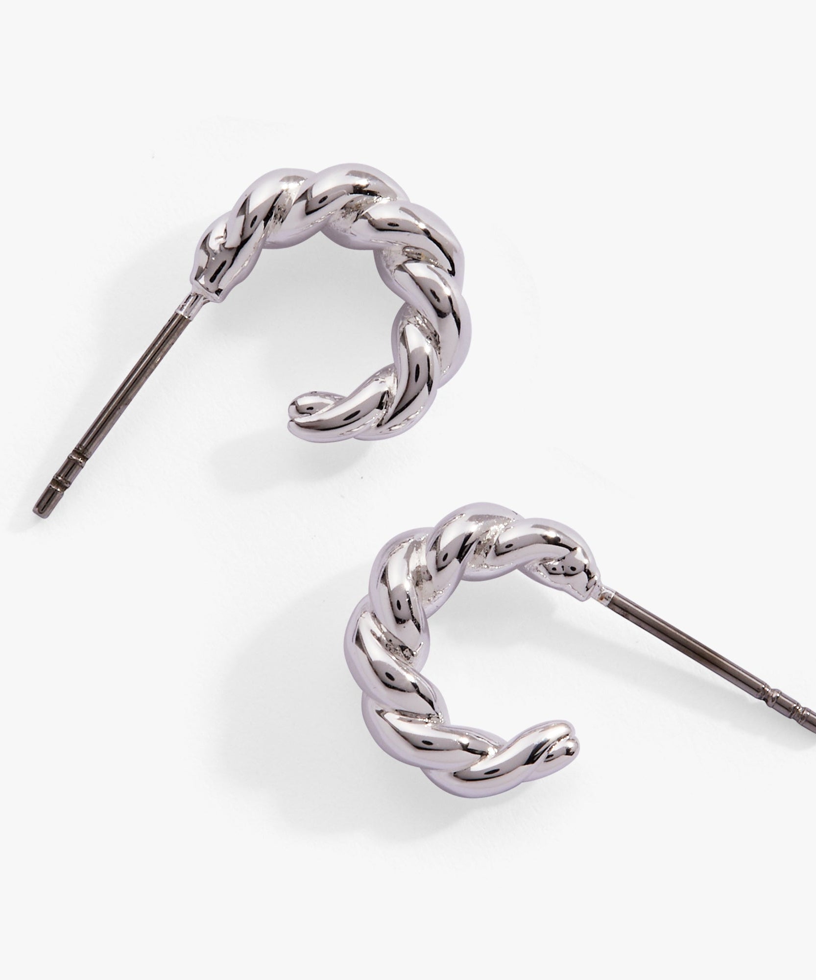 Puffy Rope Textured Huggie Hoop Earring