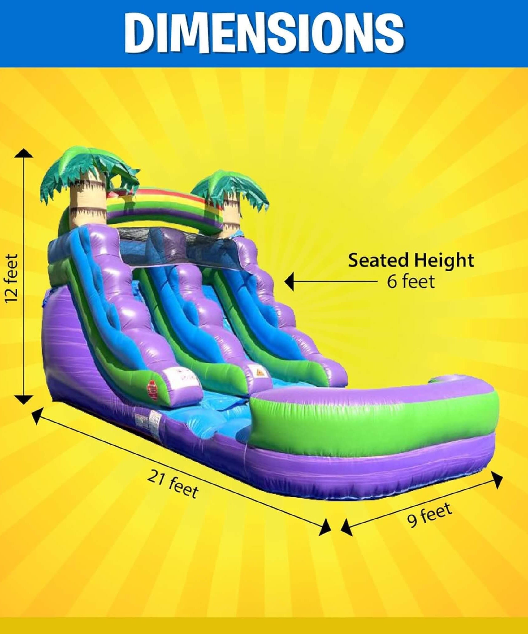 Large Purple Marble Inflatable Water Slide With Pool And Blower (SAK82910)