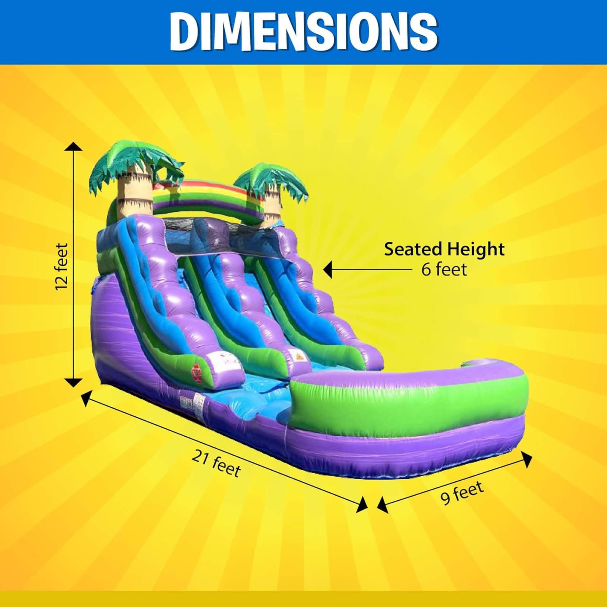 Large Purple Marble Inflatable Water Slide With Pool And Blower (SAK82910)