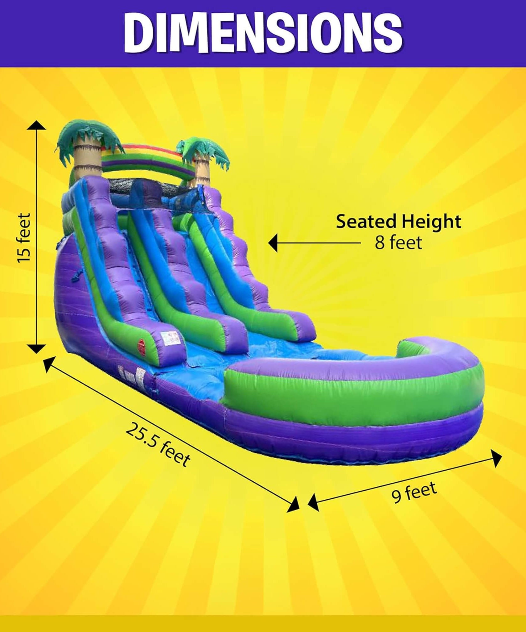 Large Purple Marble Inflatable Water Slide With Pool And Blower (SAK82910)