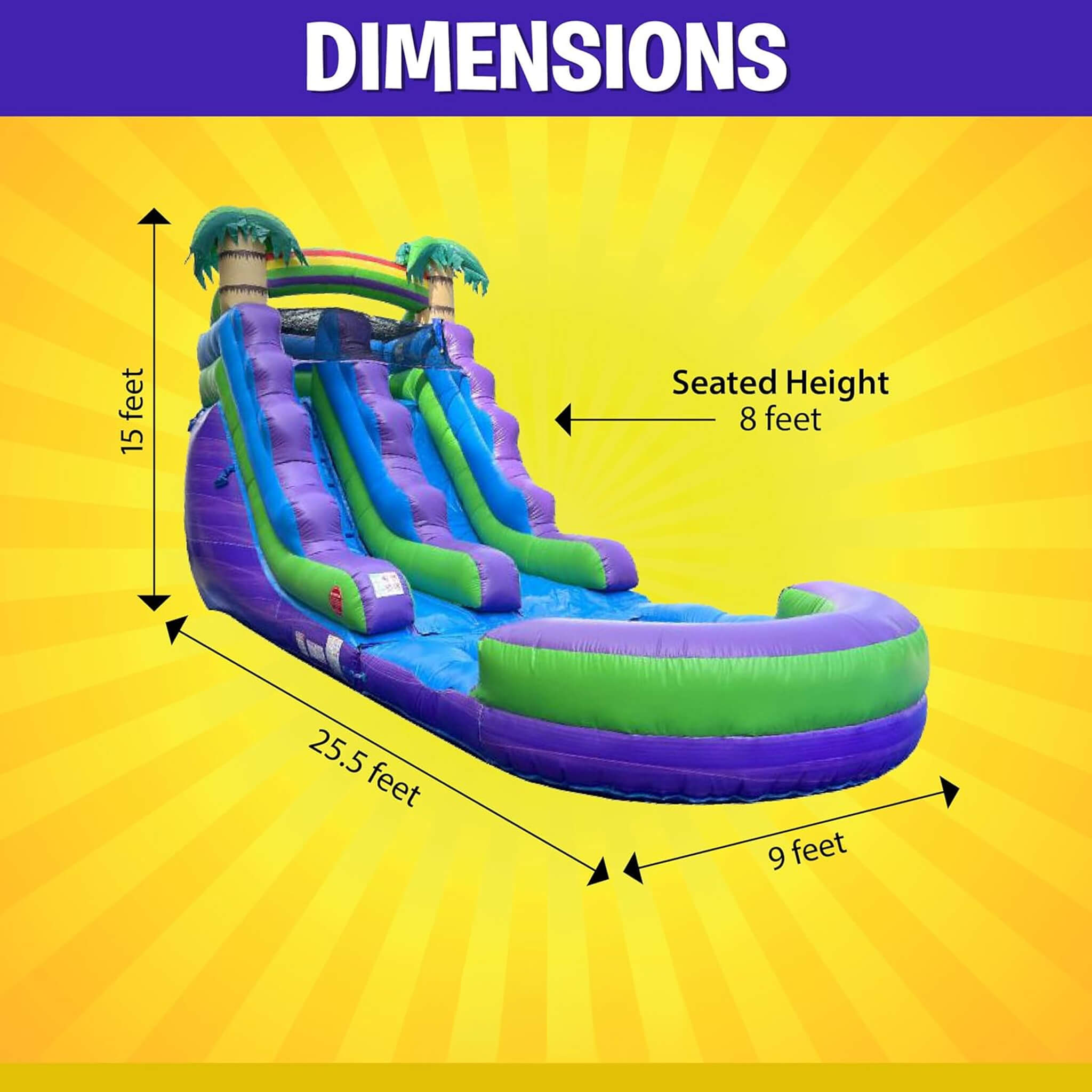 Large Purple Marble Inflatable Water Slide With Pool And Blower (SAK82910)