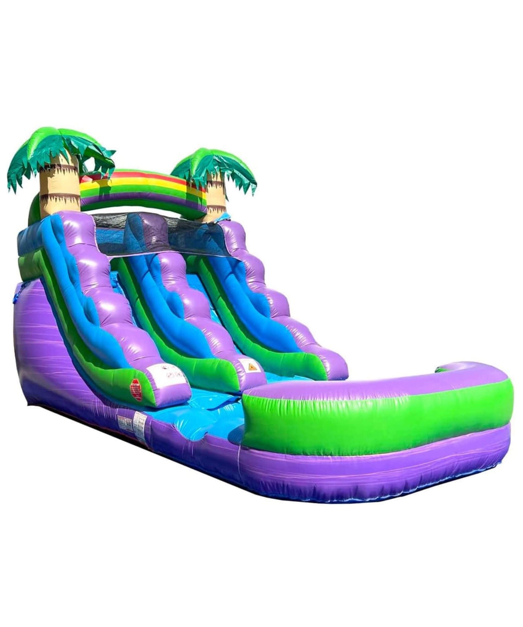 Large Purple Marble Inflatable Water Slide With Pool And Blower (SAK82910)