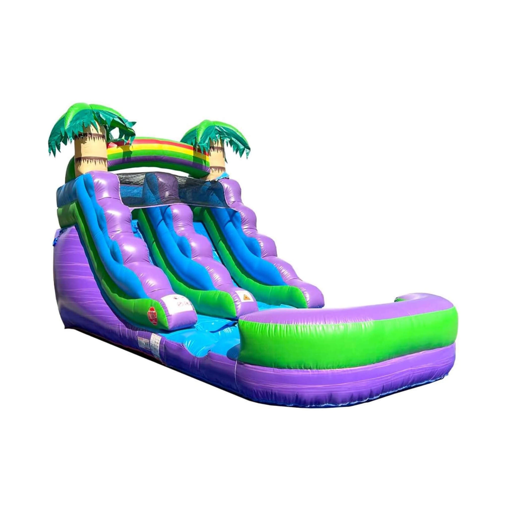 Large Purple Marble Inflatable Water Slide With Pool And Blower (SAK82910)