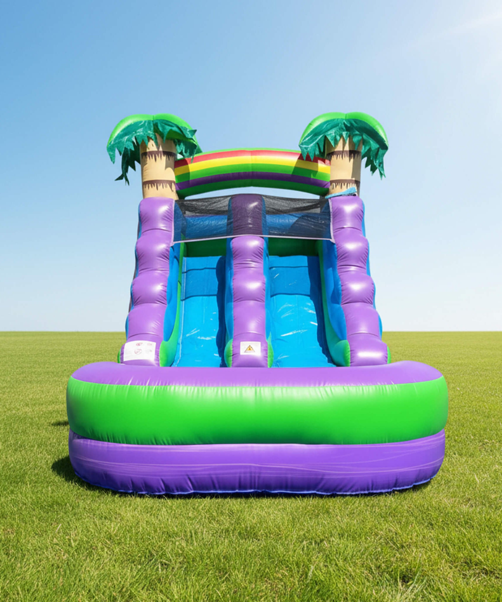 Large Purple Marble Inflatable Water Slide With Pool And Blower (SAK82910)