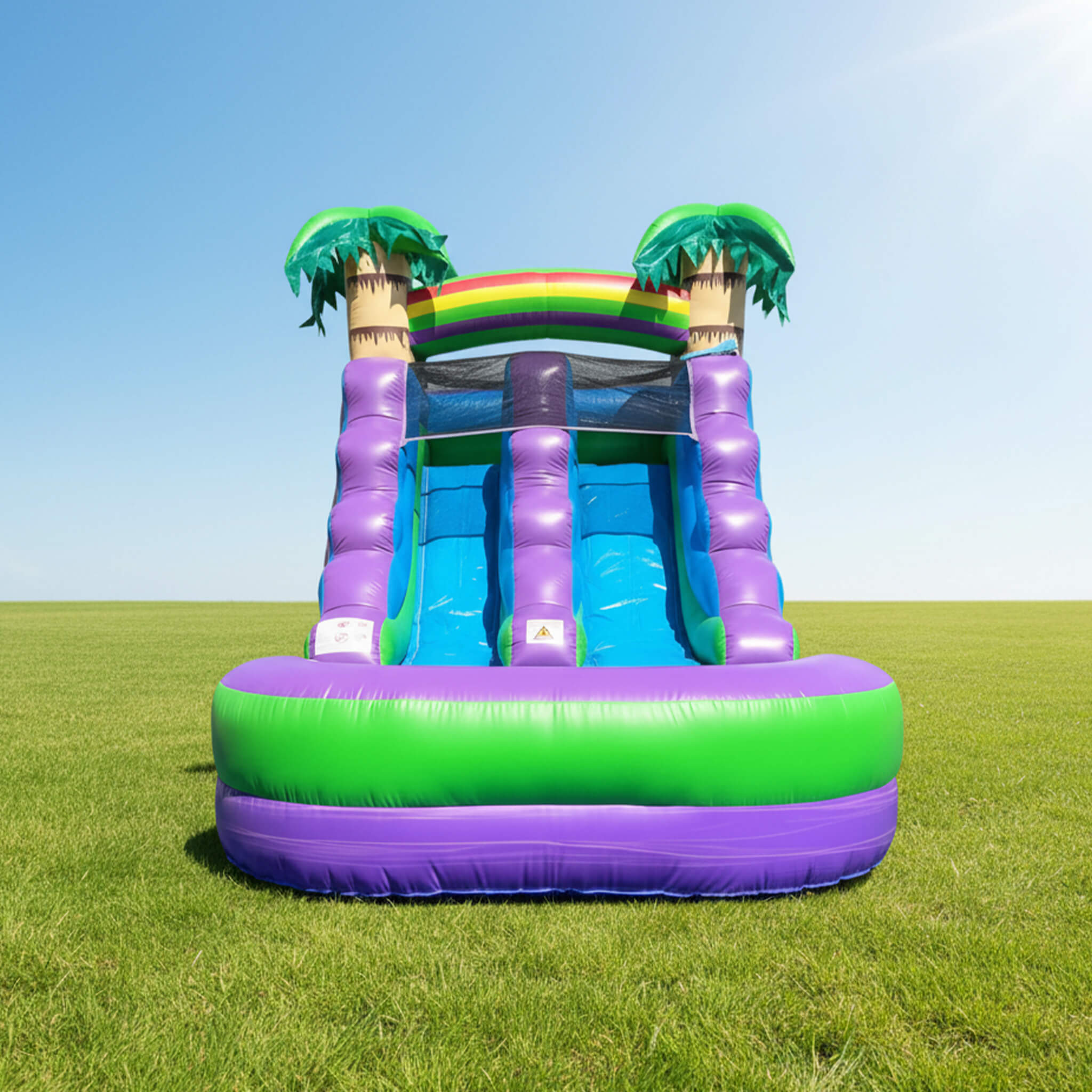 Large Purple Marble Inflatable Water Slide With Pool And Blower (SAK82910)