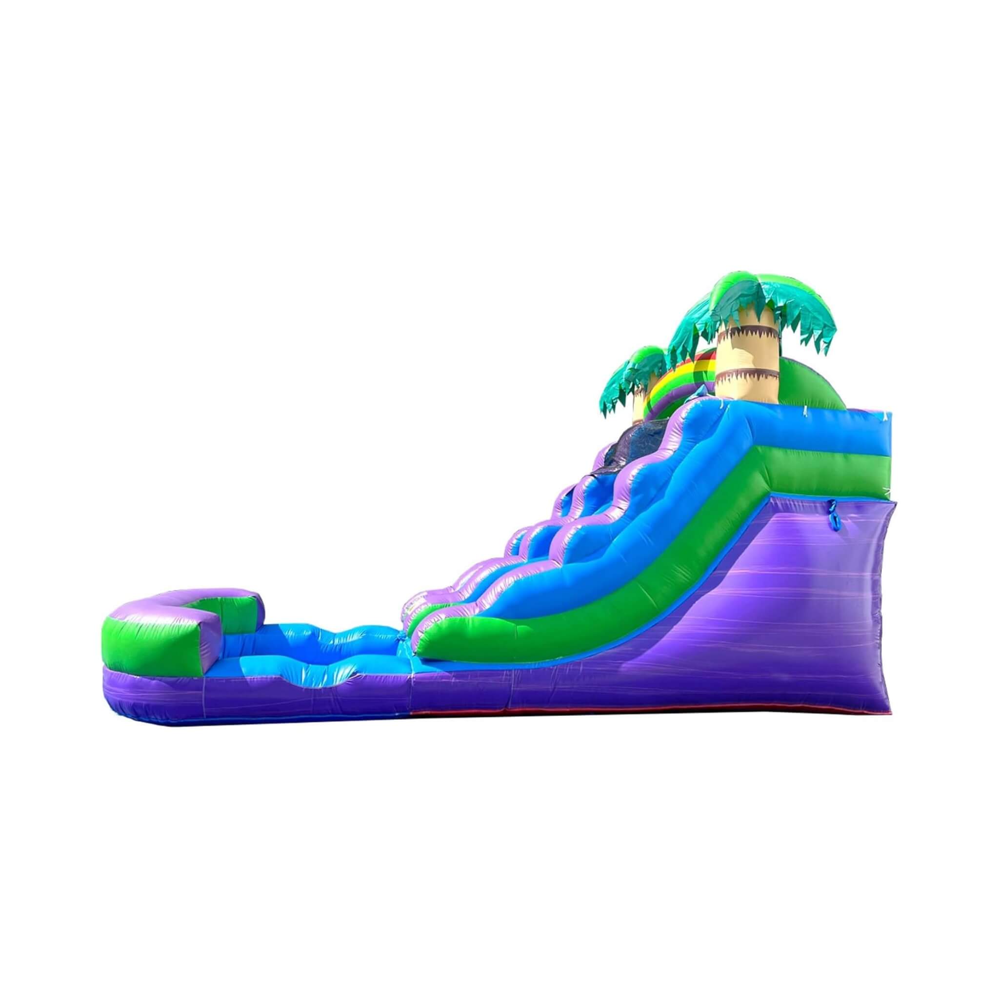 Large Purple Marble Inflatable Water Slide With Pool And Blower (SAK82910)