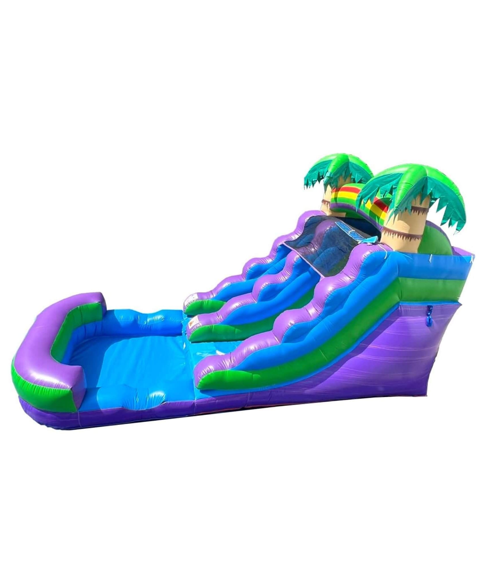 Large Purple Marble Inflatable Water Slide With Pool And Blower (SAK82910)