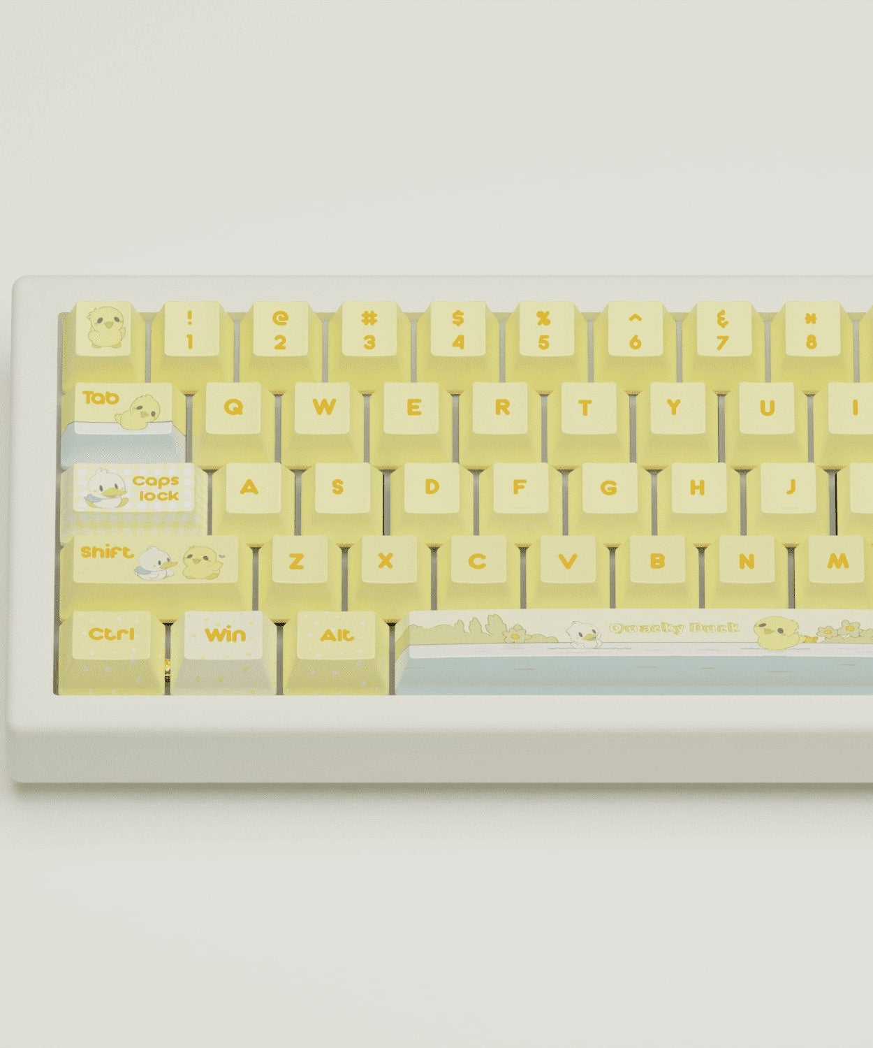 Quacky Duck Design Keycaps and Mechanical Keyboard