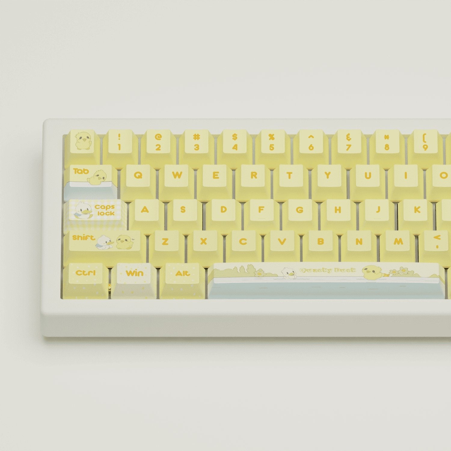 Quacky Duck Design Keycaps and Mechanical Keyboard