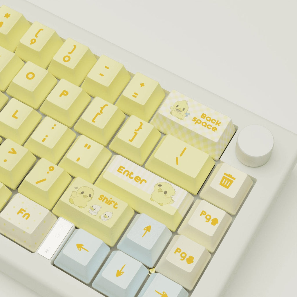 Quacky Duck Design Keycaps and Mechanical Keyboard