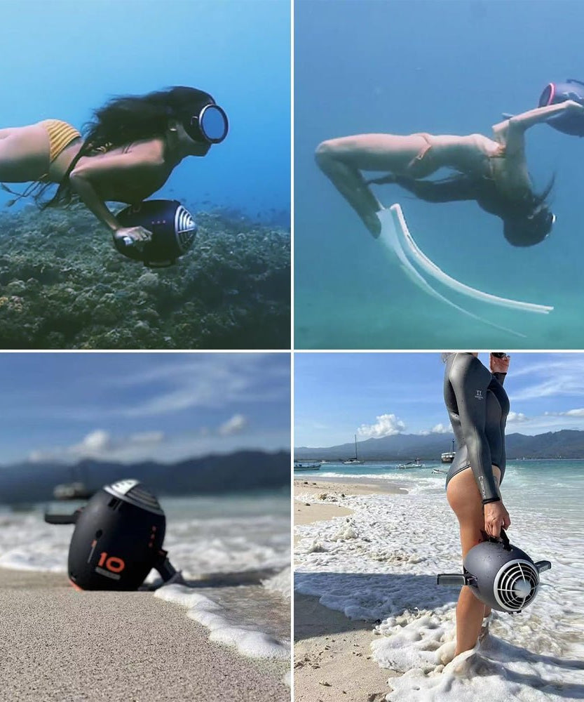 RBS WARP 10 630W 3-Speed Underwater Sea Scooter For Scuba Diving And Snorkeling (SAK94185)