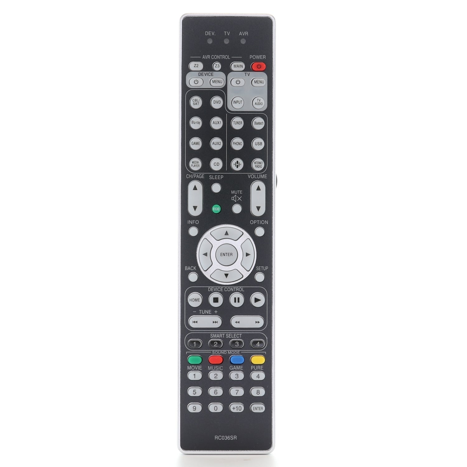 Generic RC036SR AV Receiver Remote Control | Backlight - 30701023700AS-GEN