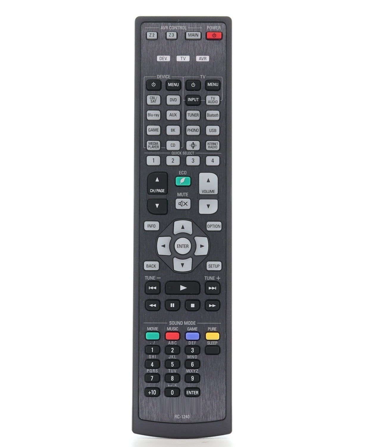 Denon RC-1240 A/V Receiver Remote Control | AVRX4700H | AVRX6700H - 30701027700AS