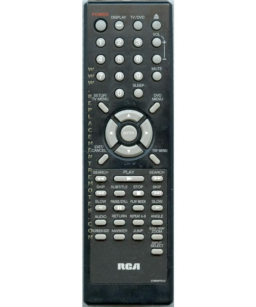 RCA 076R0PF010 TV/DVD Remote Control