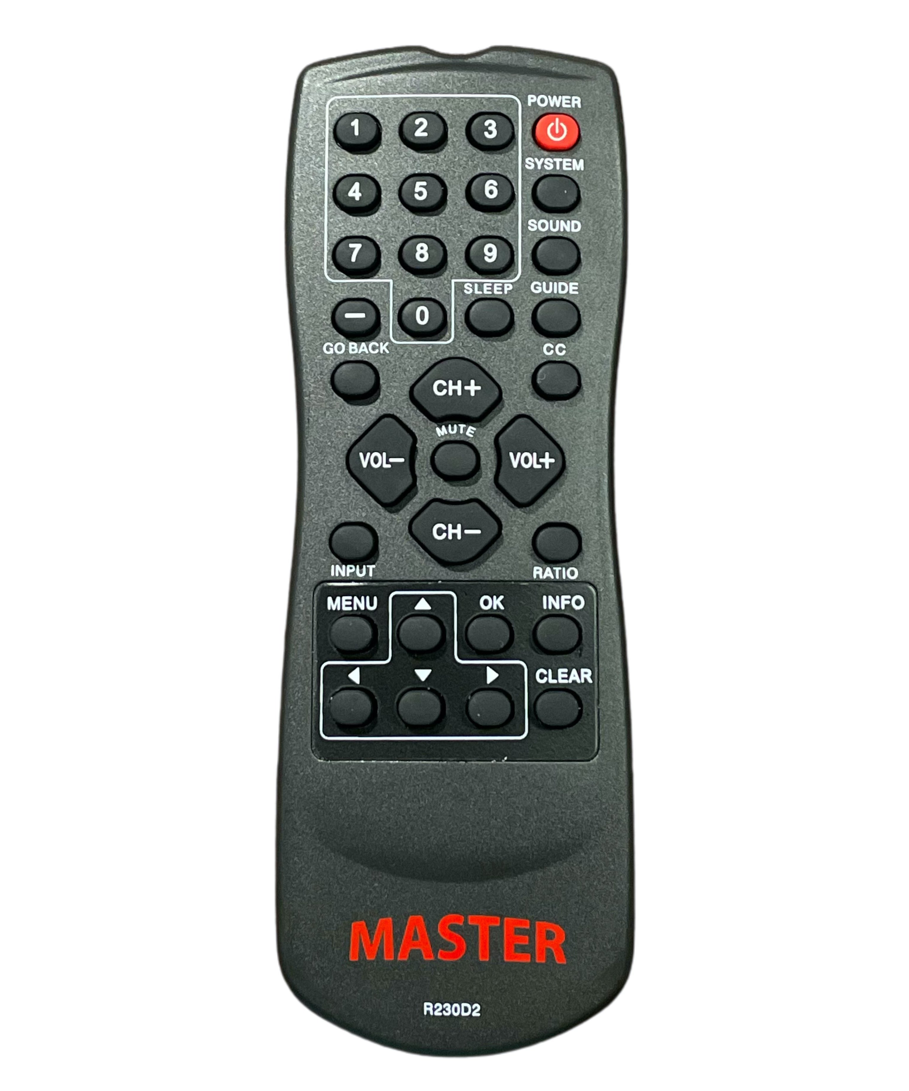 RCA R230D2 Master TV Remote Control - R230D2