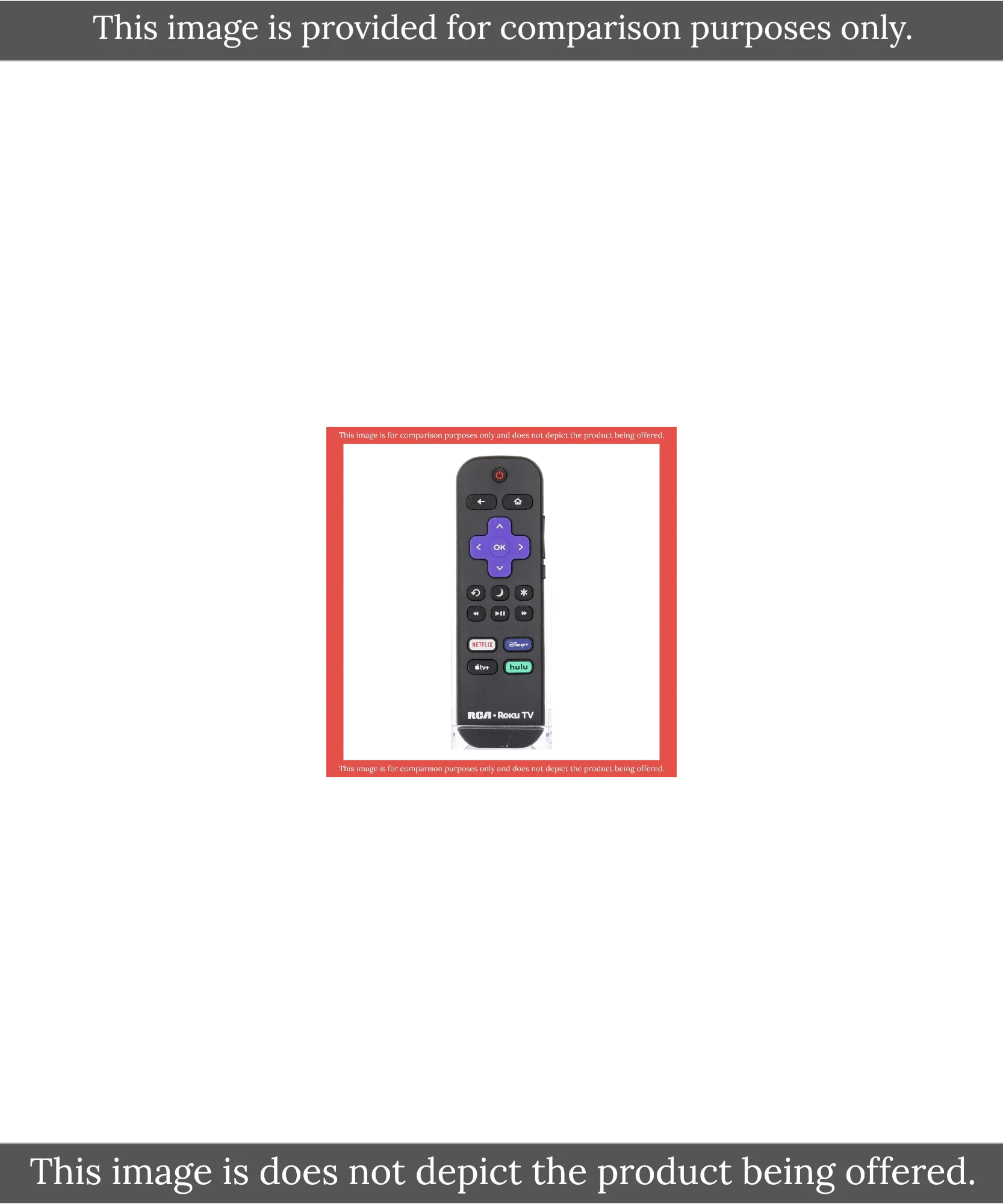 Substitute for RCA RC-ALIR 2022 ROKU TV Remote Control 3226001028 [RRLF26]
