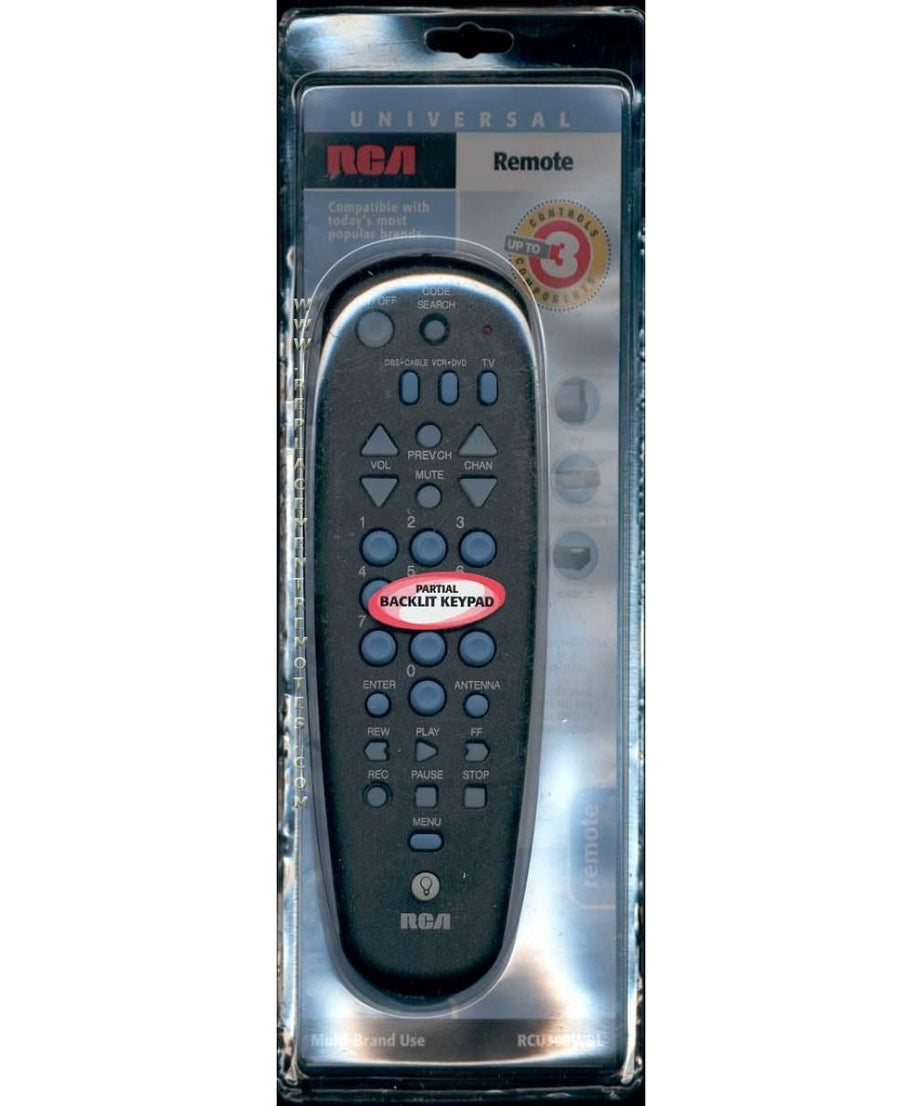Substitute for RCA RCU300WBL 3-Device Universal Remote Control [RRU401]