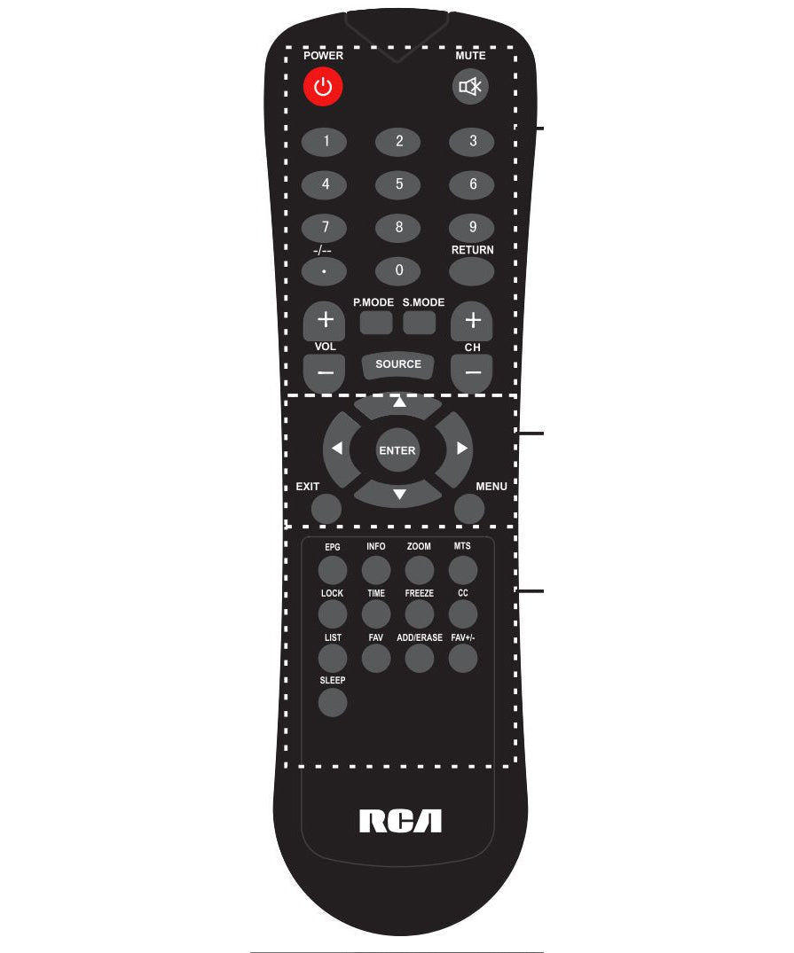 RCA RLED1930ABrem TV Remote Control
