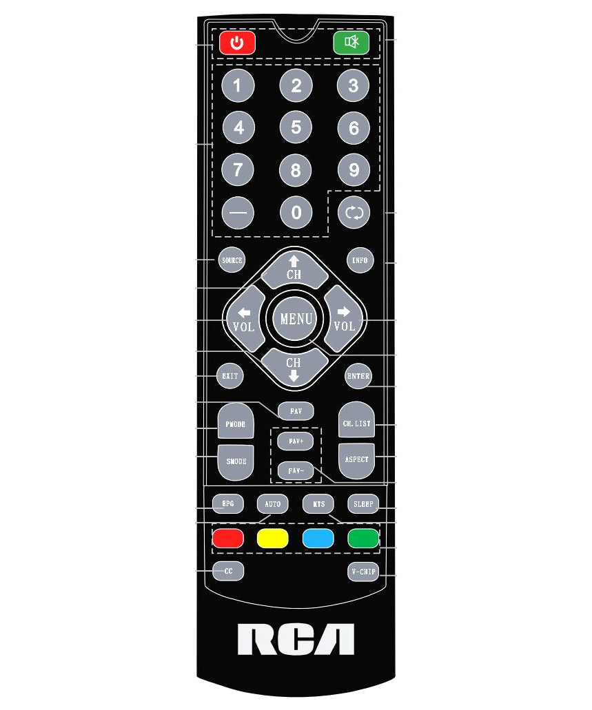 RCA RLED2242ABREM TV Remote Control