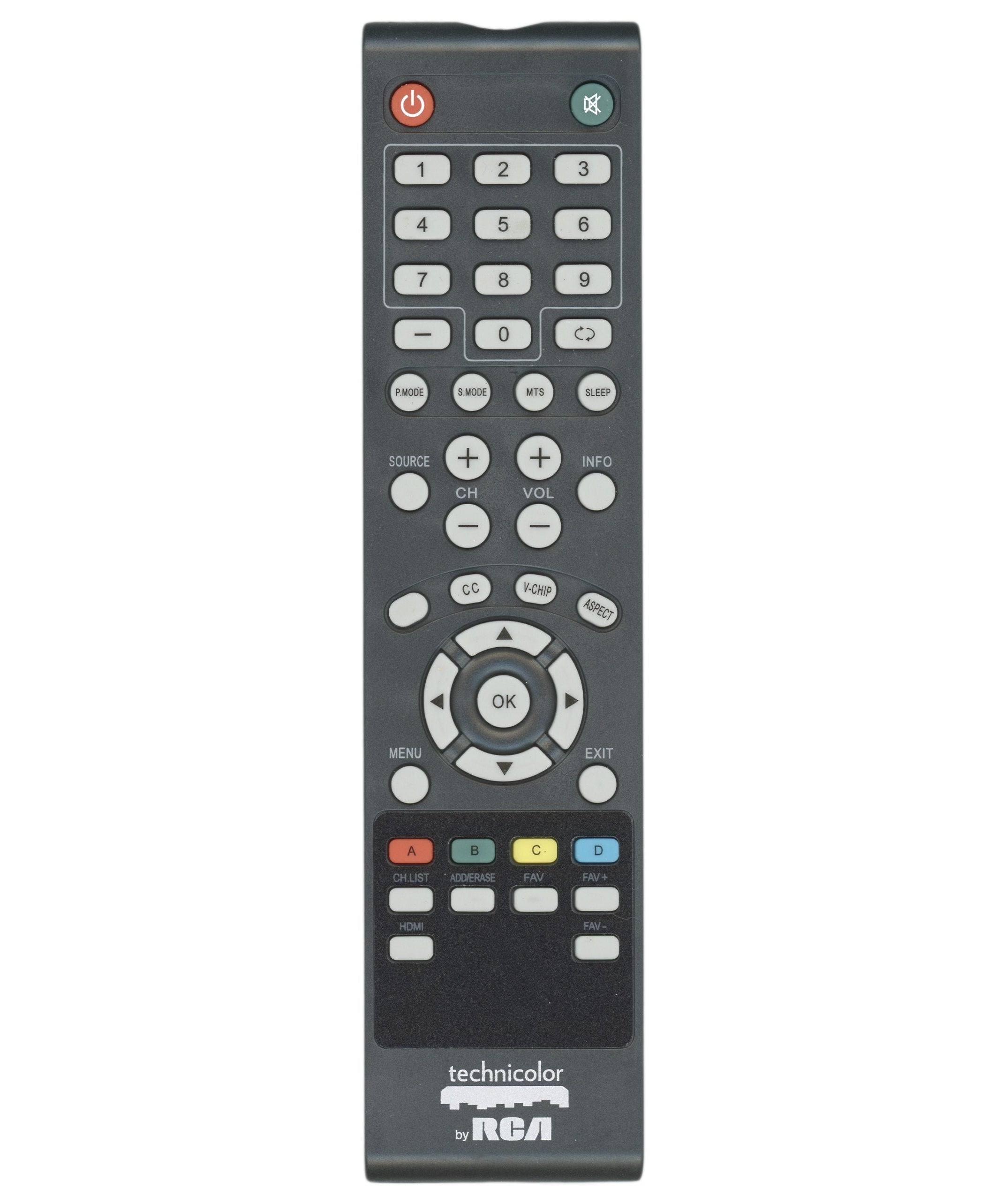 RCA TC3250AREM Technicolor TV Remote Control