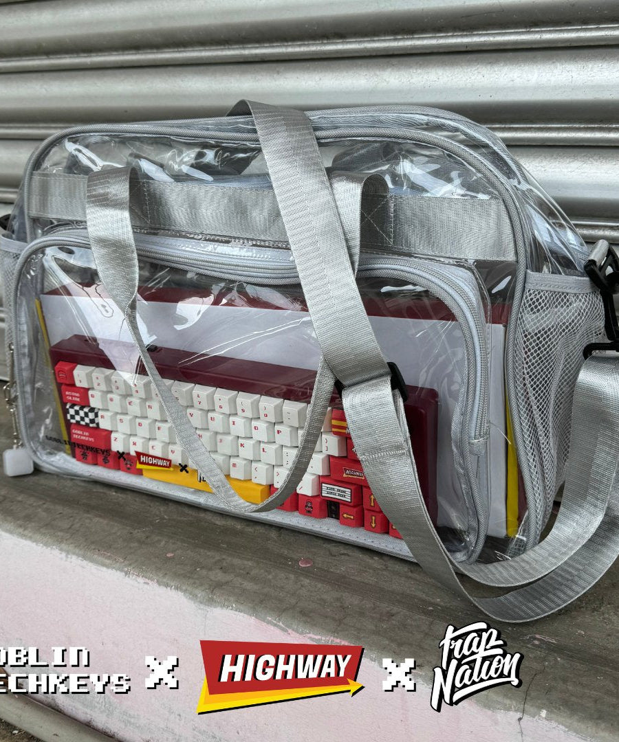 [Ready stock] Goblintechkeys x Highway Cafe x Trap Nation Transparent Sling Bag