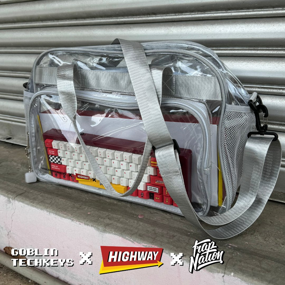 [Ready stock] Goblintechkeys x Highway Cafe x Trap Nation Transparent Sling Bag