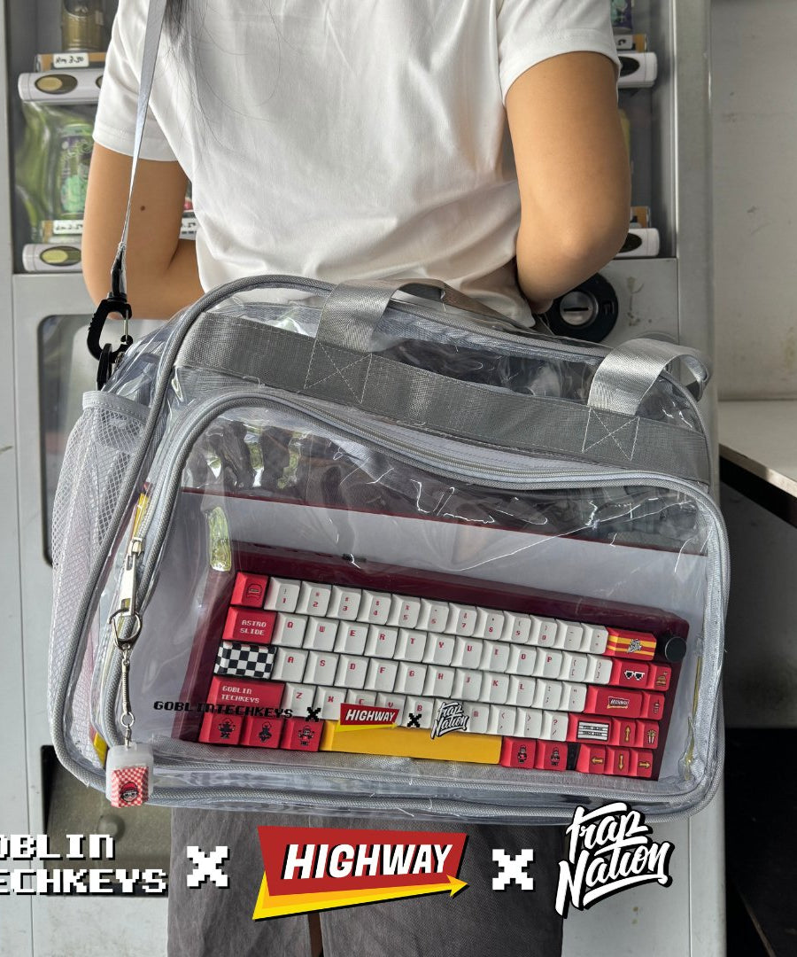 [Ready stock] Goblintechkeys x Highway Cafe x Trap Nation Transparent Sling Bag