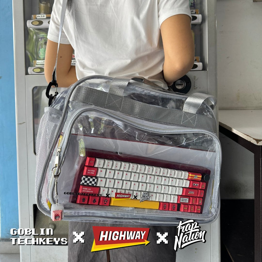 [Ready stock] Goblintechkeys x Highway Cafe x Trap Nation Transparent Sling Bag
