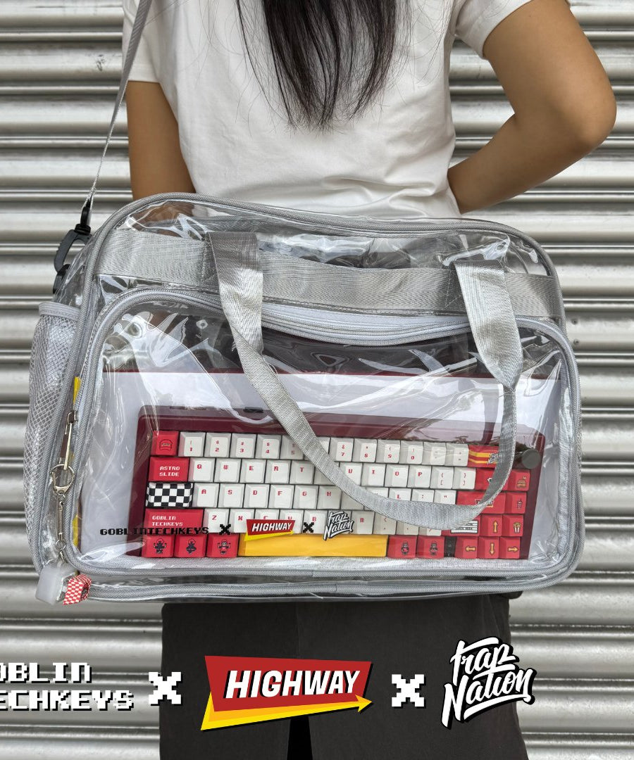 [Ready stock] Goblintechkeys x Highway Cafe x Trap Nation Transparent Sling Bag