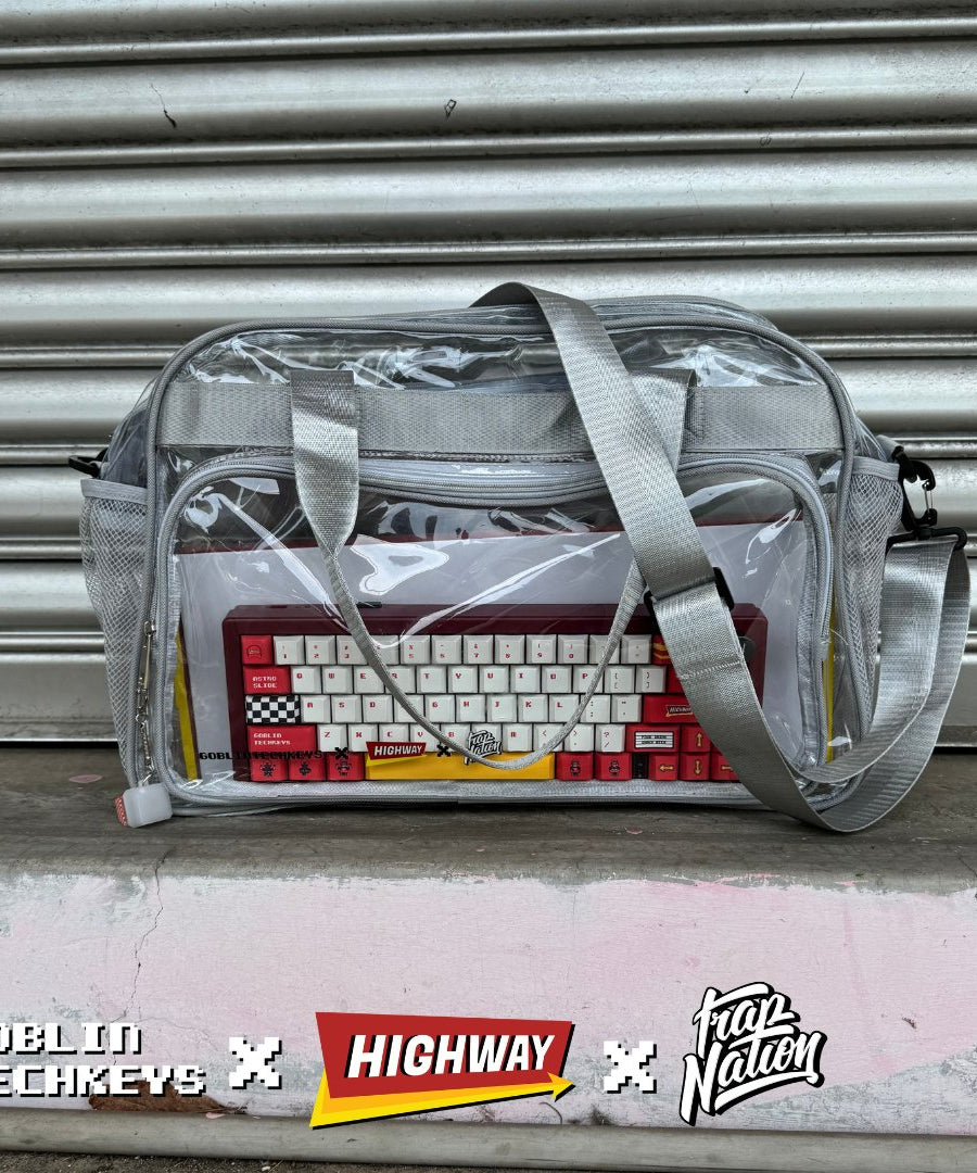 [Ready stock] Goblintechkeys x Highway Cafe x Trap Nation Transparent Sling Bag